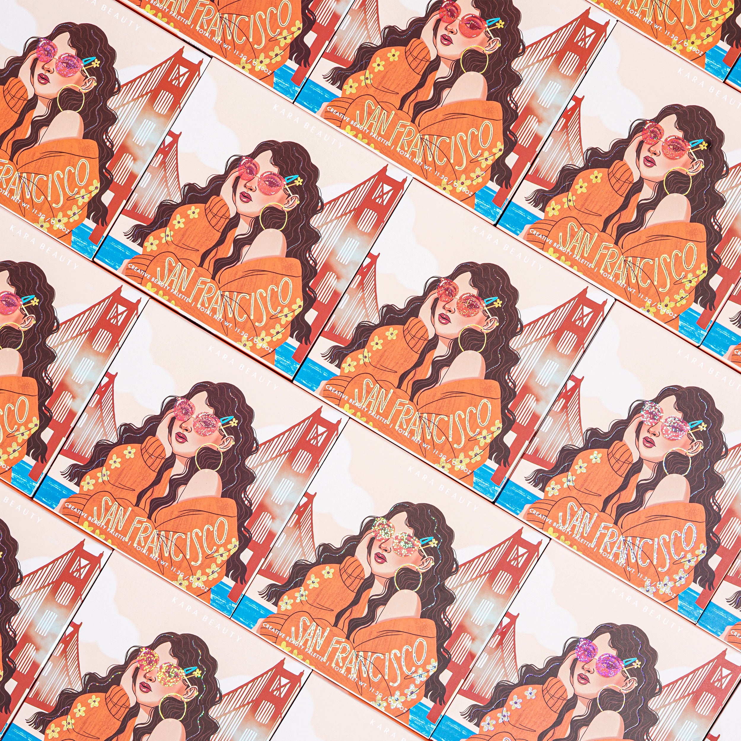 Kara Beauty's San Francisco 16-Shades Multi-Finish Vegan Eyeshadow Palette