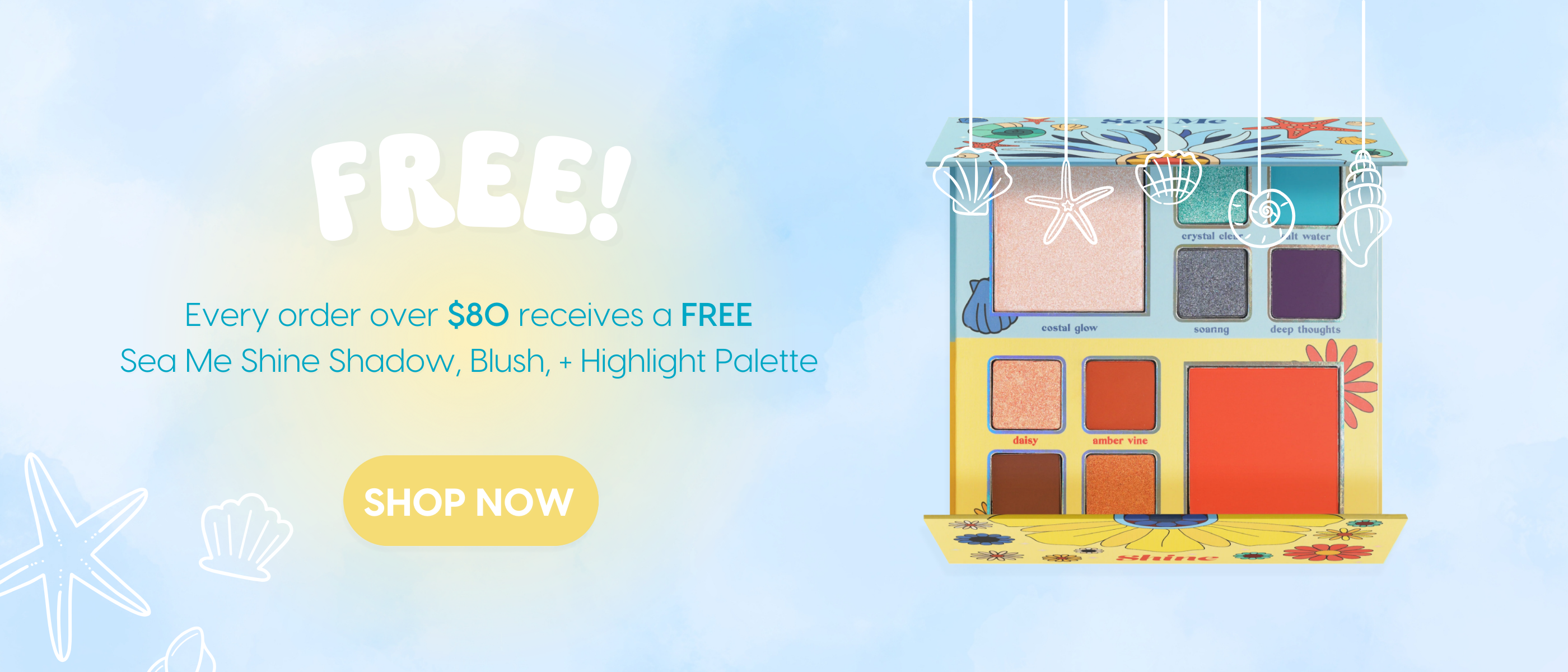 FREE palette all orders over $80
