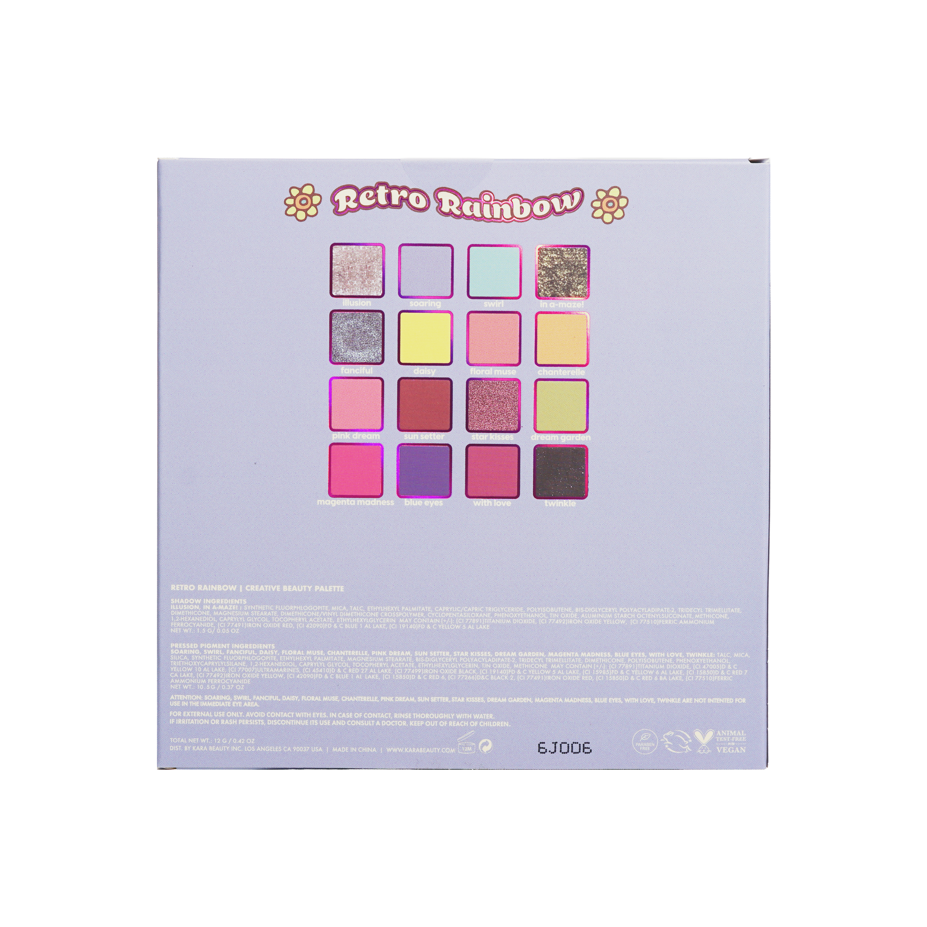 Retro Rainbow Eyeshadow Palette