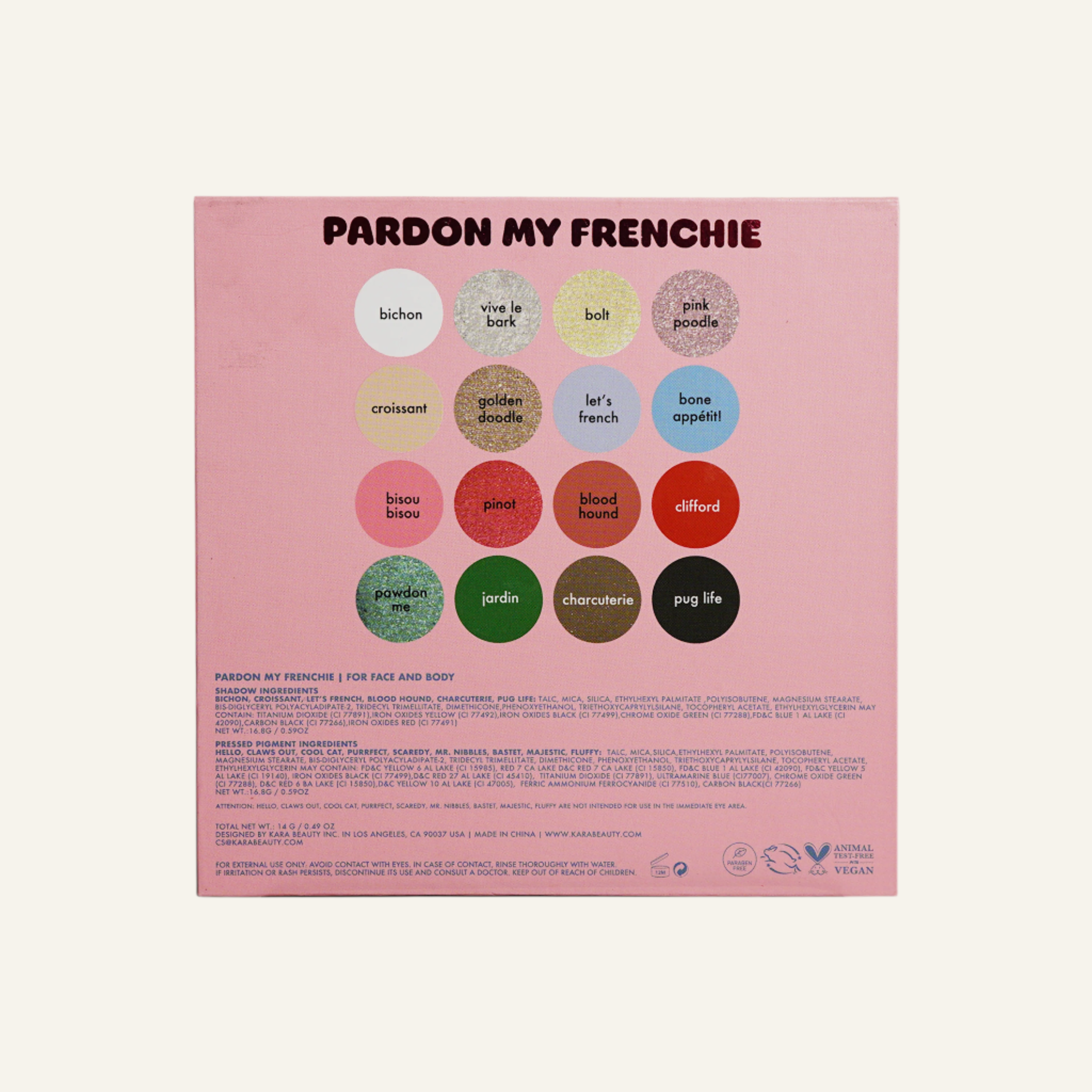 'Pardon My Frenchie' Creative Beauty Palette