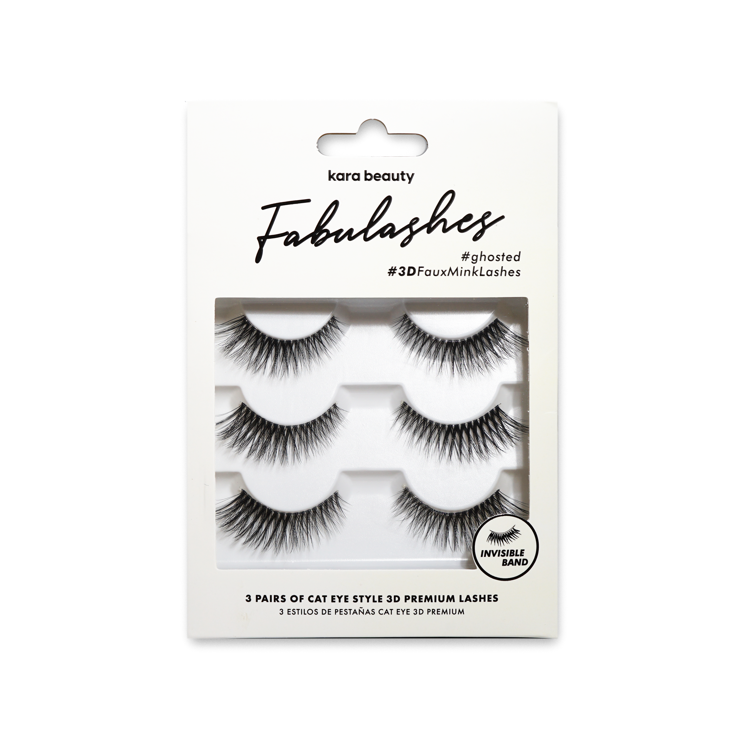 IBLK301 GHOSTED Invisible Band 3 Pack Fabulashes 3D Faux Mink Lashes