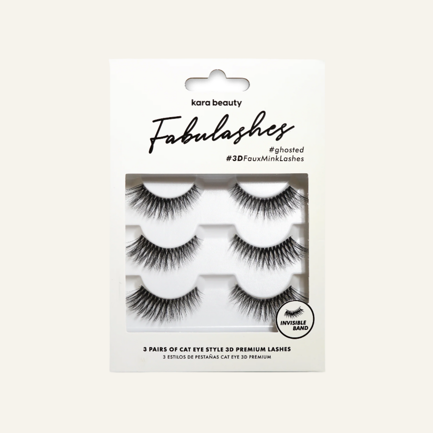 IBLK301 GHOSTED Invisible Band 3 Pack Fabulashes 3D Faux Mink Lashes