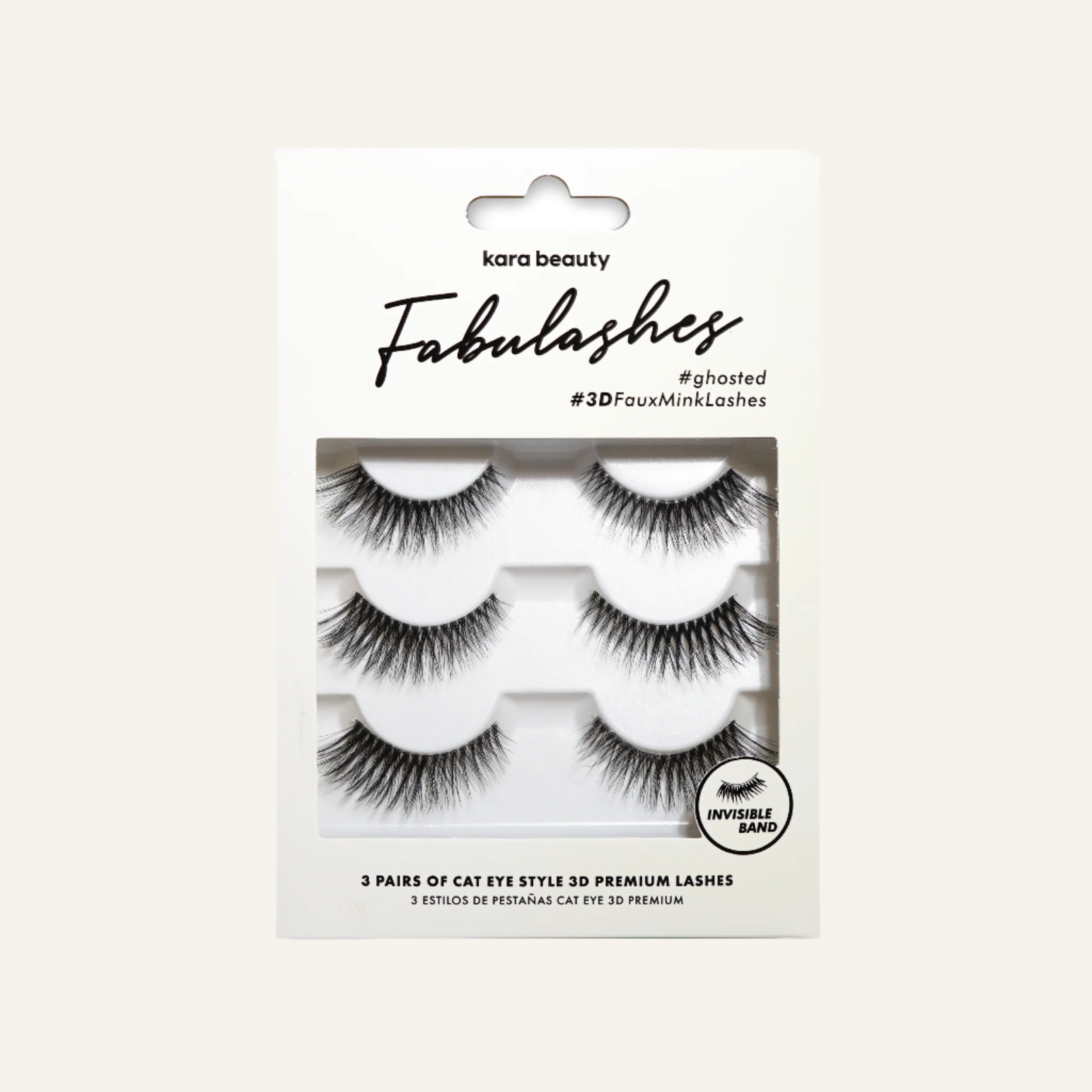 IBLK301 GHOSTED Invisible Band 3 Pack Fabulashes 3D Faux Mink Lashes