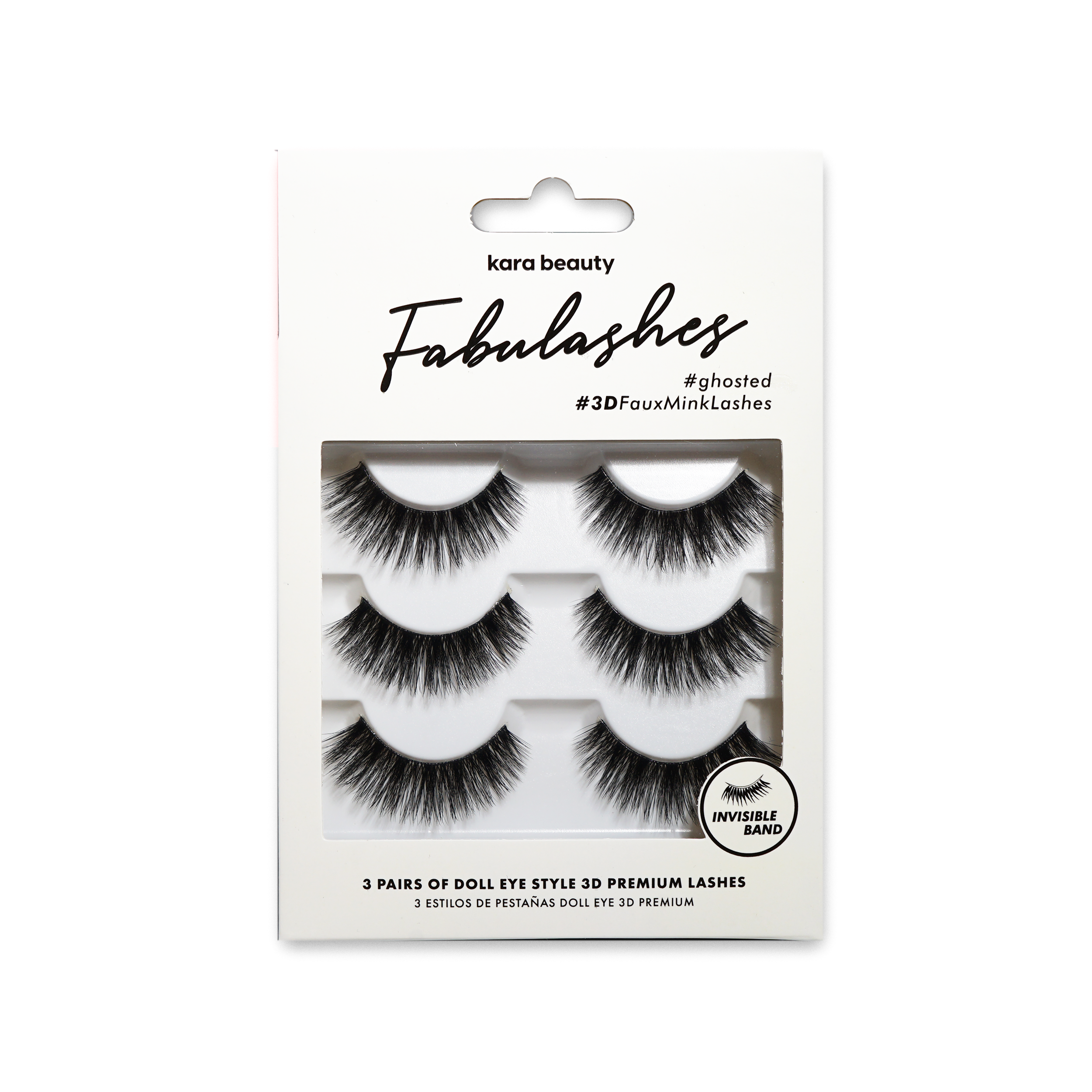 IBLK303 GHOSTED Invisible Band 3 Pack Fabulashes 3D Faux Mink Lashes