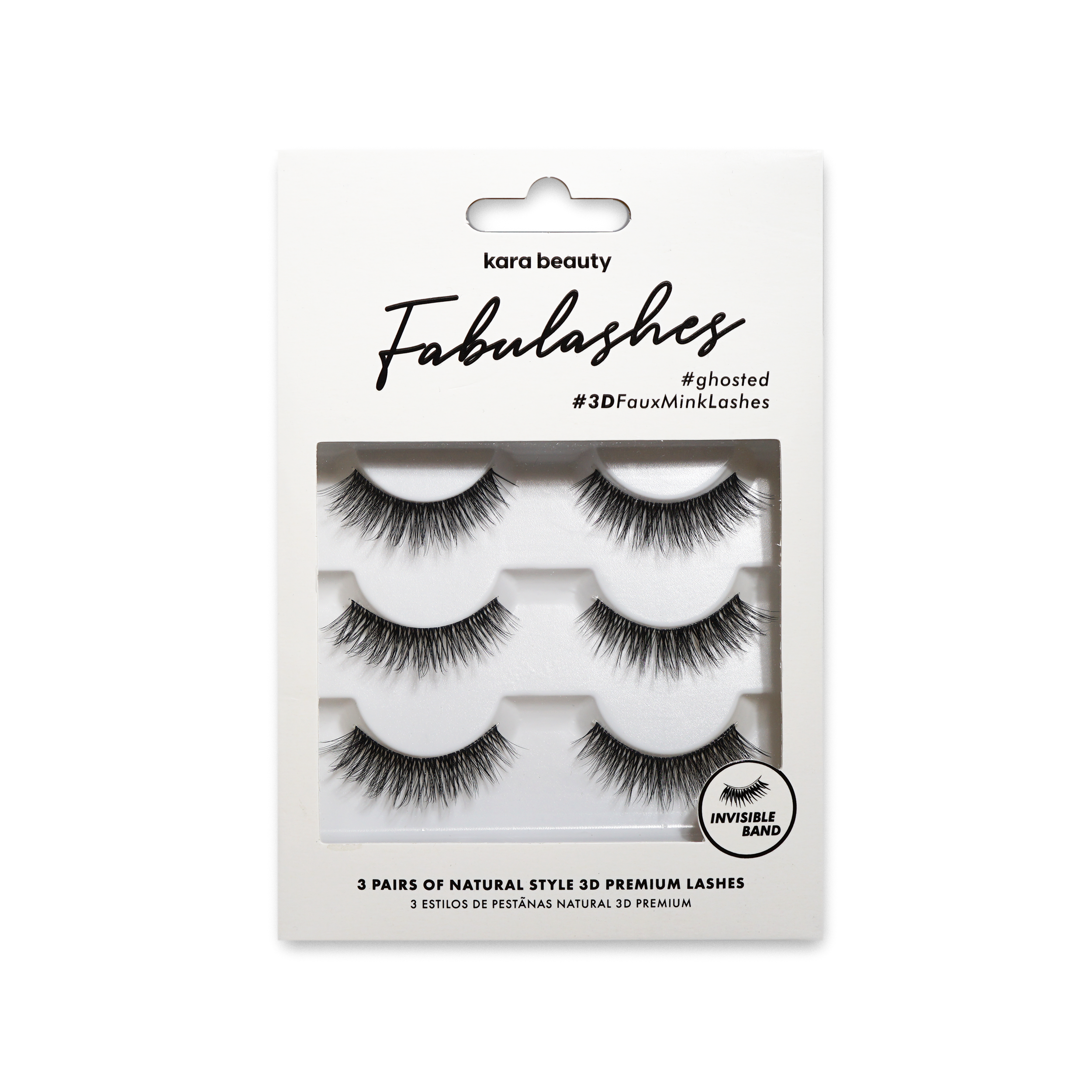 IBLK305 GHOSTED Invisible Band 3 Pack Fabulashes 3D Faux Mink Lashes