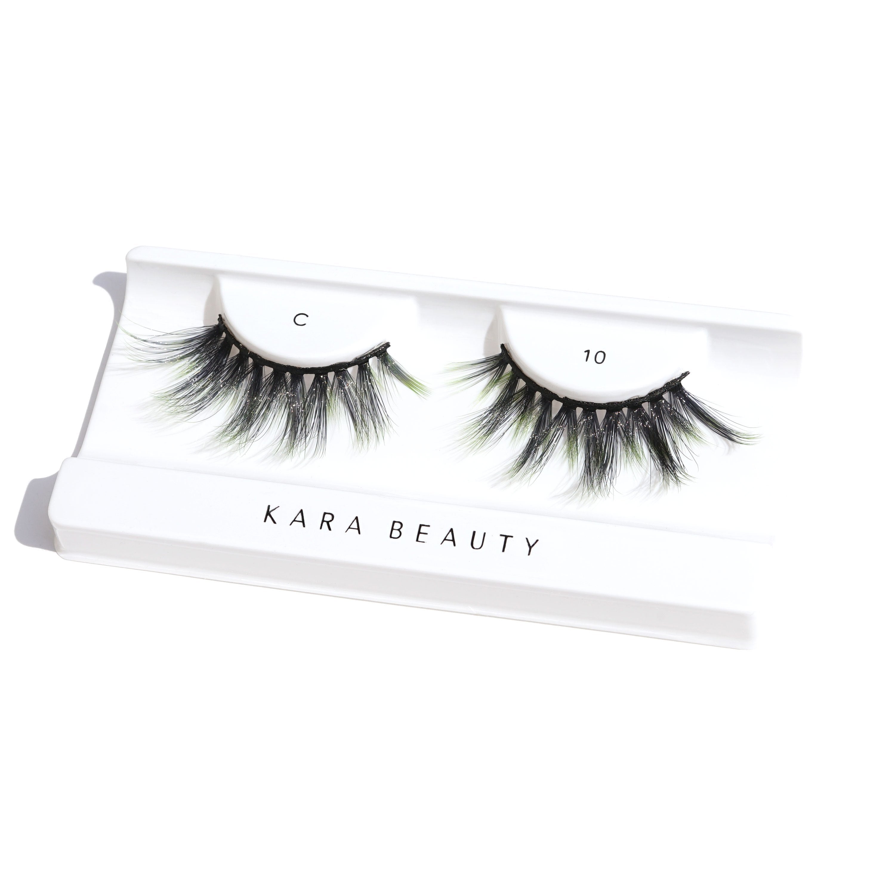 Green ombre 3D faux mink eyelashes