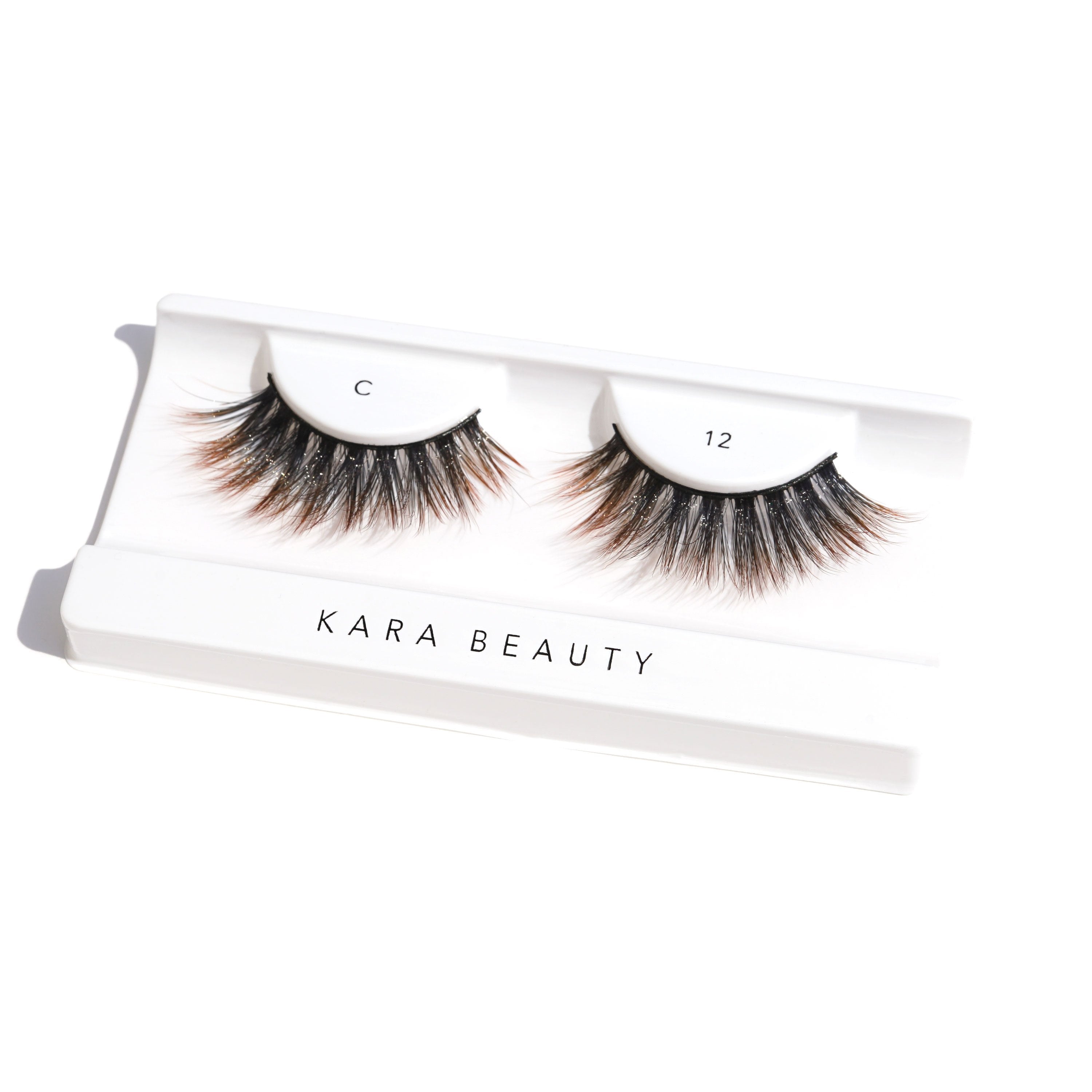 Burnt orange ombre 3D faux mink eyelashes