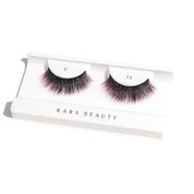 Burgundy ombre color 3D faux mink eyelashes