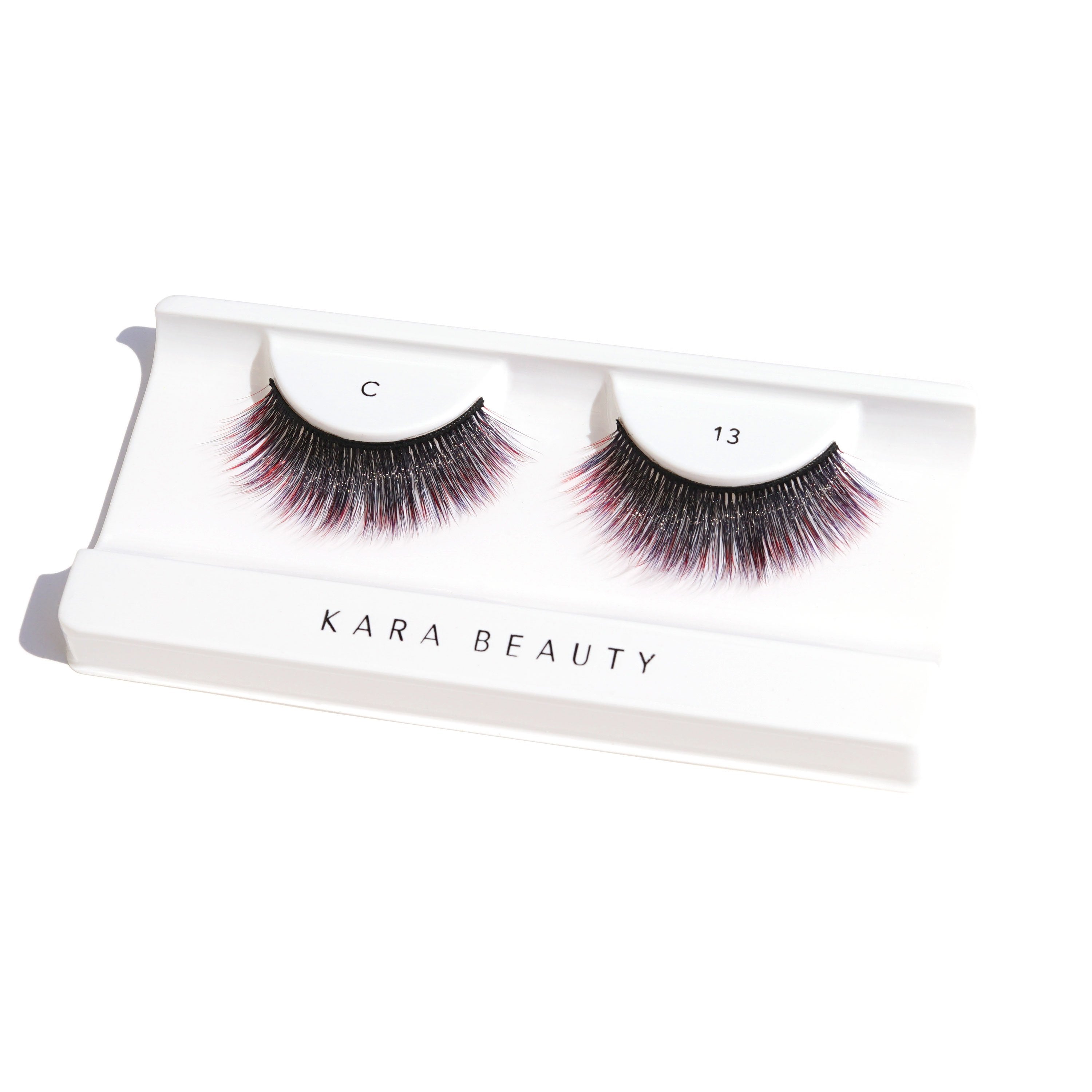 Burgundy ombre color 3D faux mink eyelashes