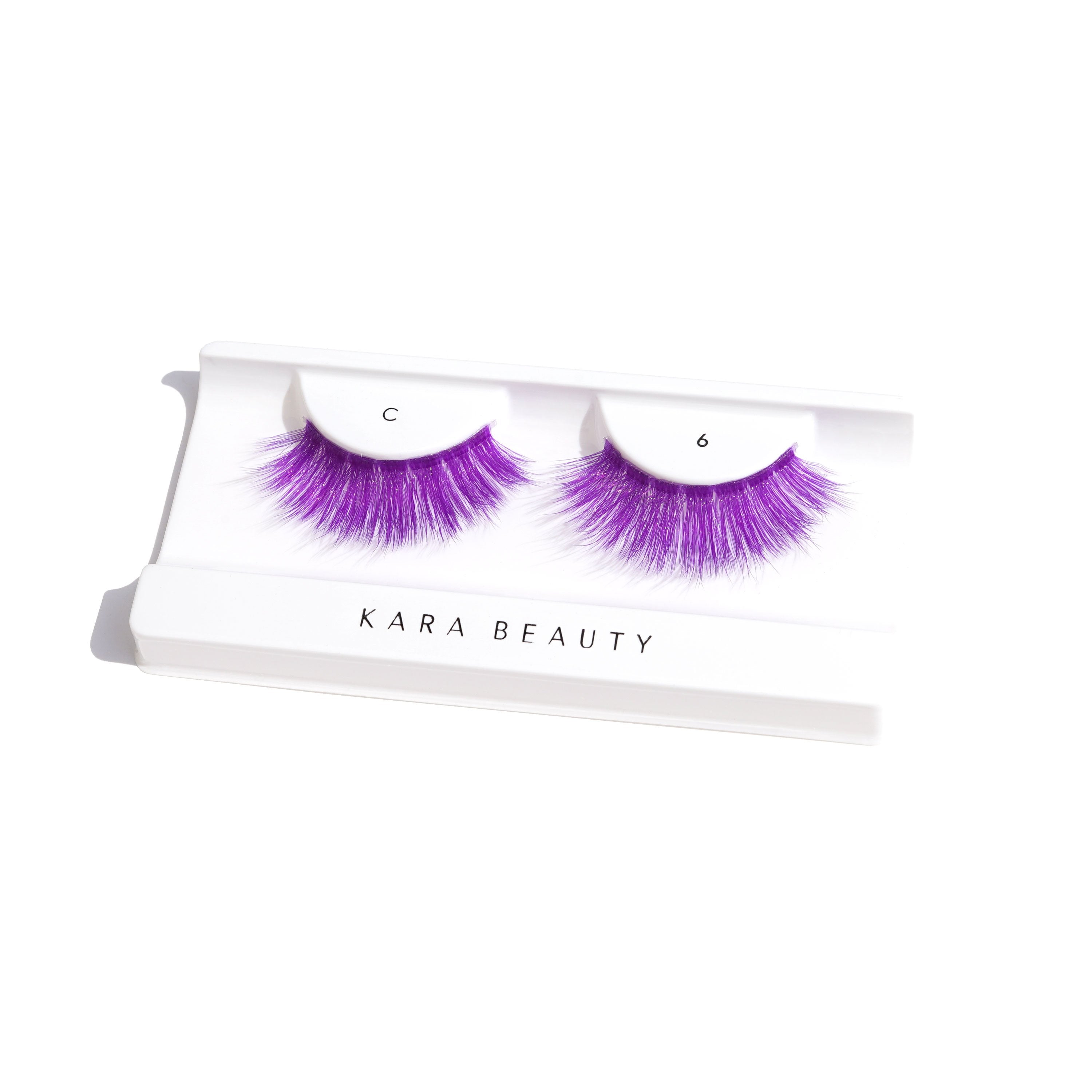 Purple color 3D faux mink eyelashes