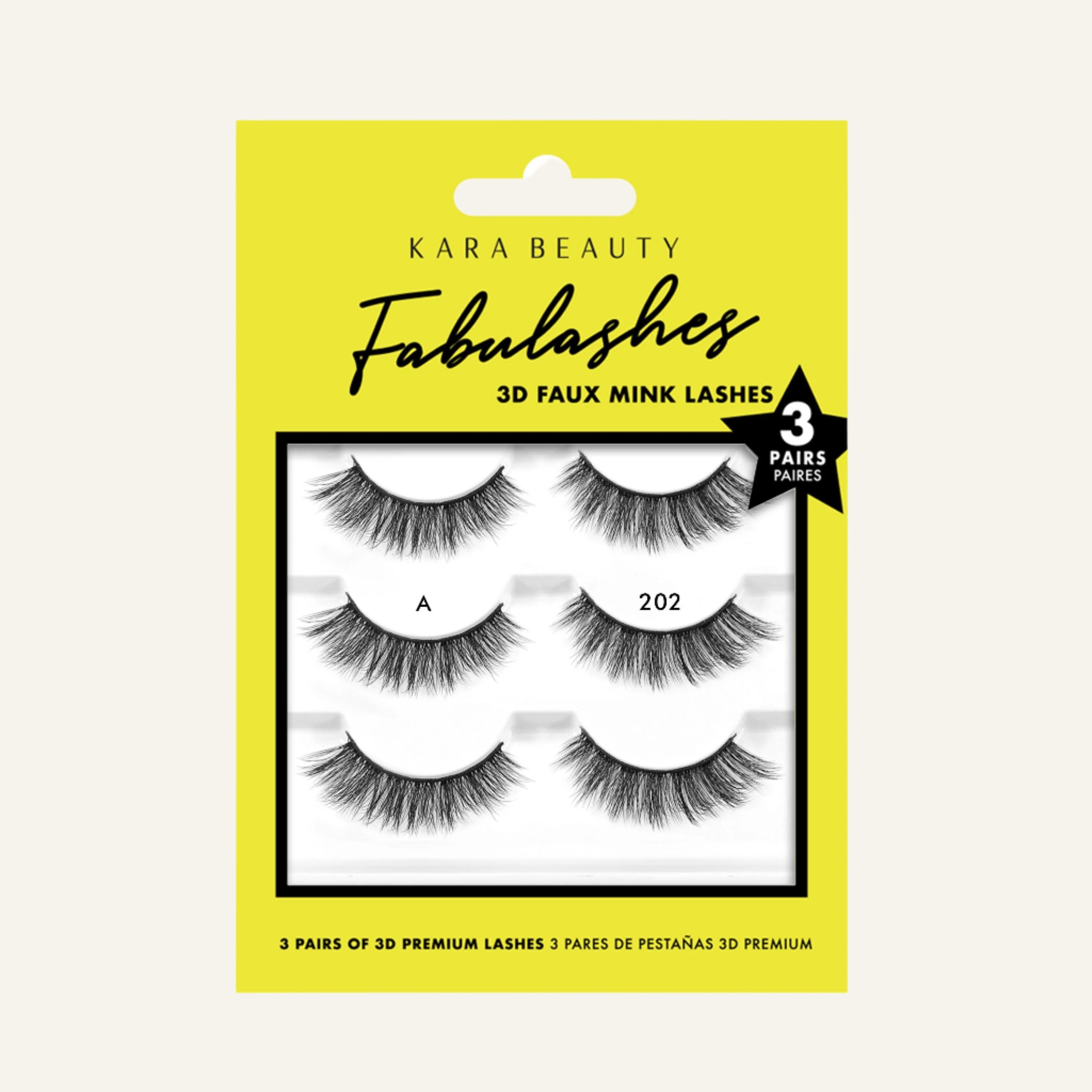 3D faux mink fabulashes eyelash multipack