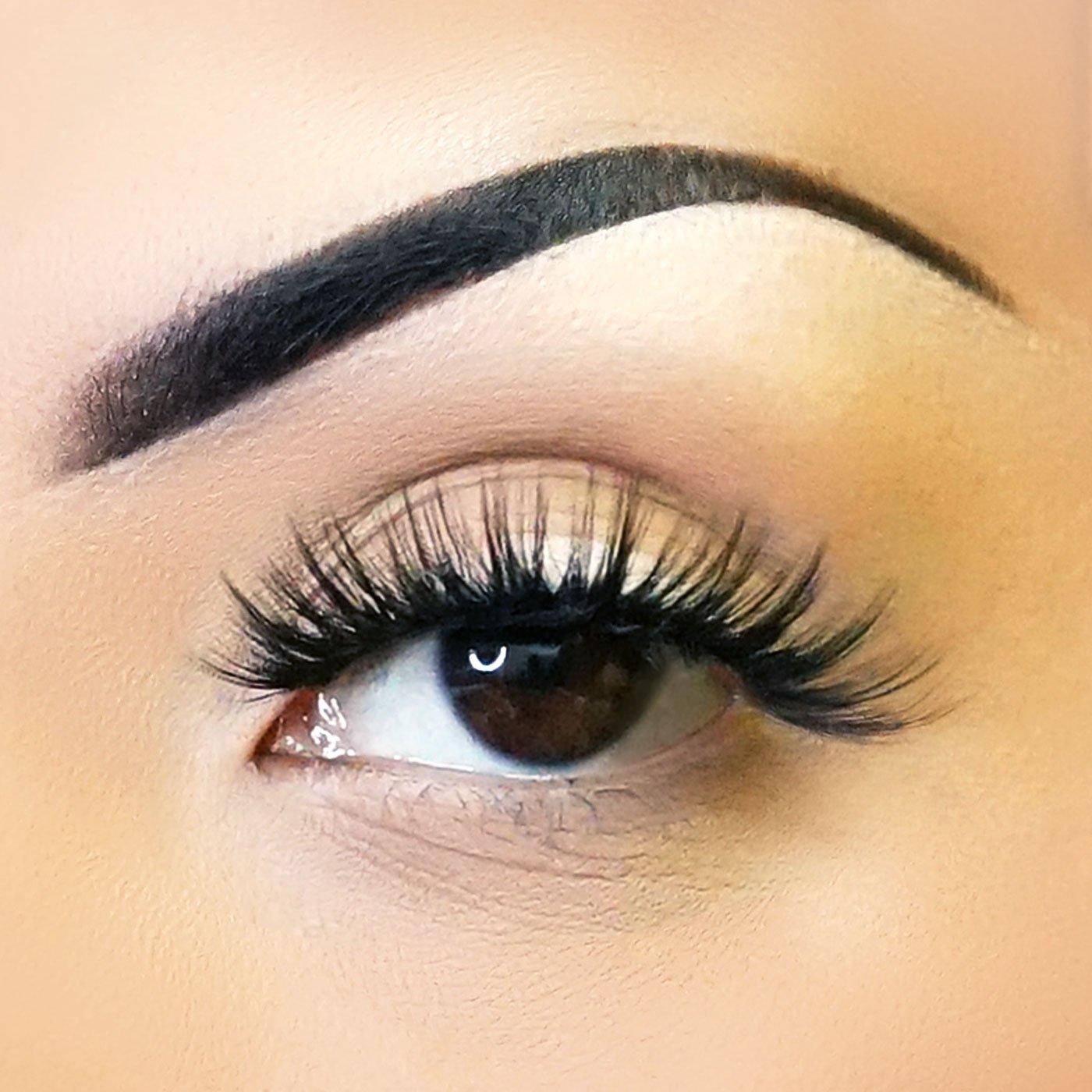 Style A65 Fabulashes 3D Faux Mink Strip Eyelashes on model 
