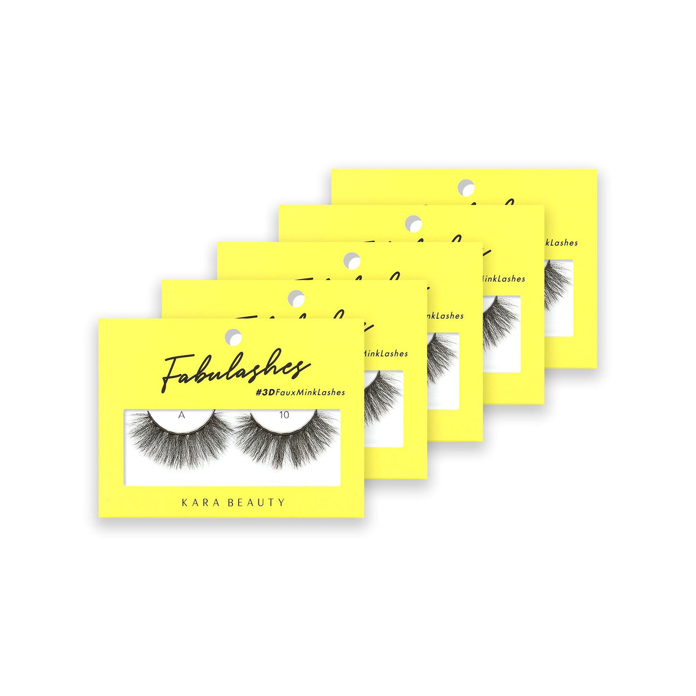 Style A10 Fabulashes 3D faux mink strip eyelashes 5 pack