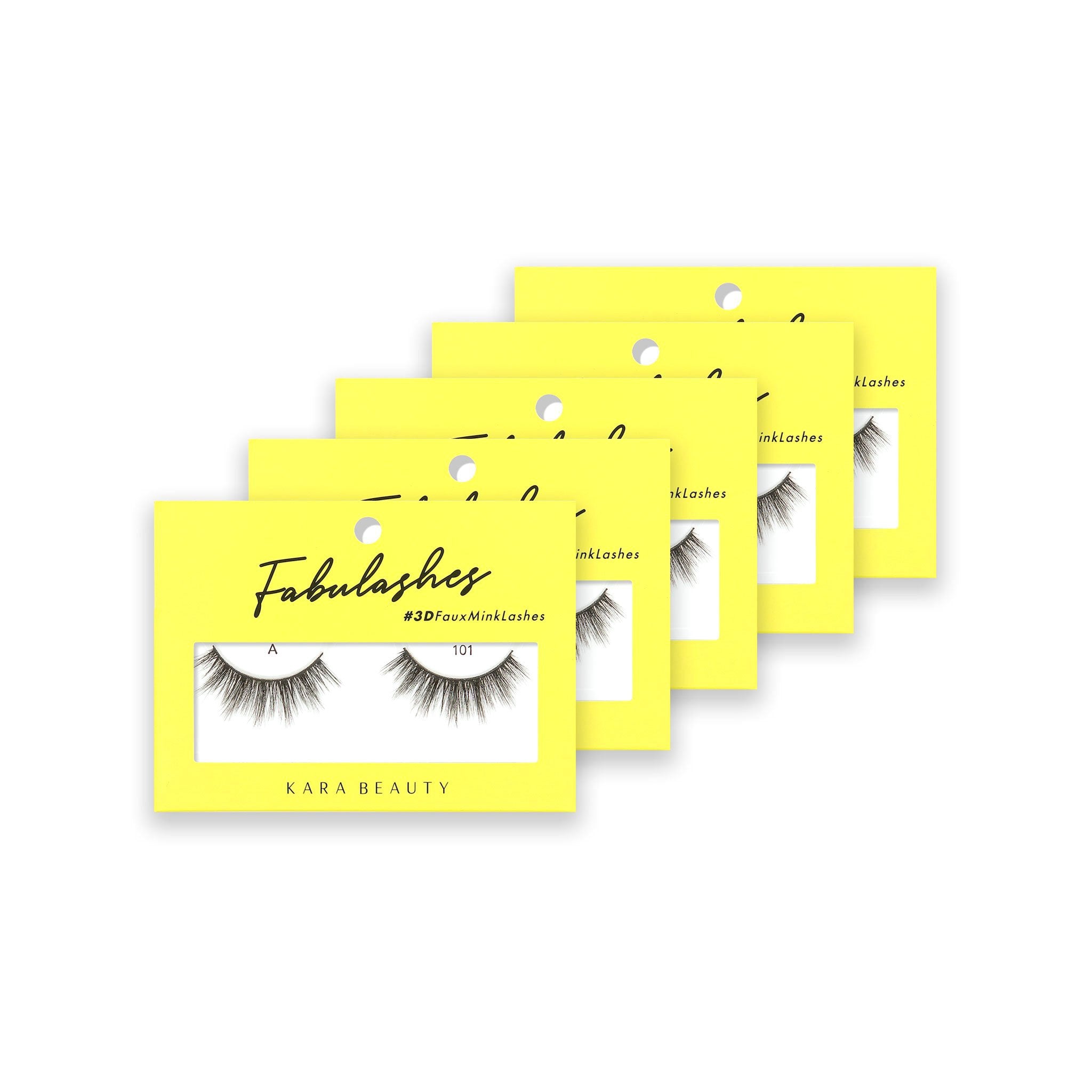 Style A101 Fabulashes 3D Faux Mink Strip Eyelashes 5 pack