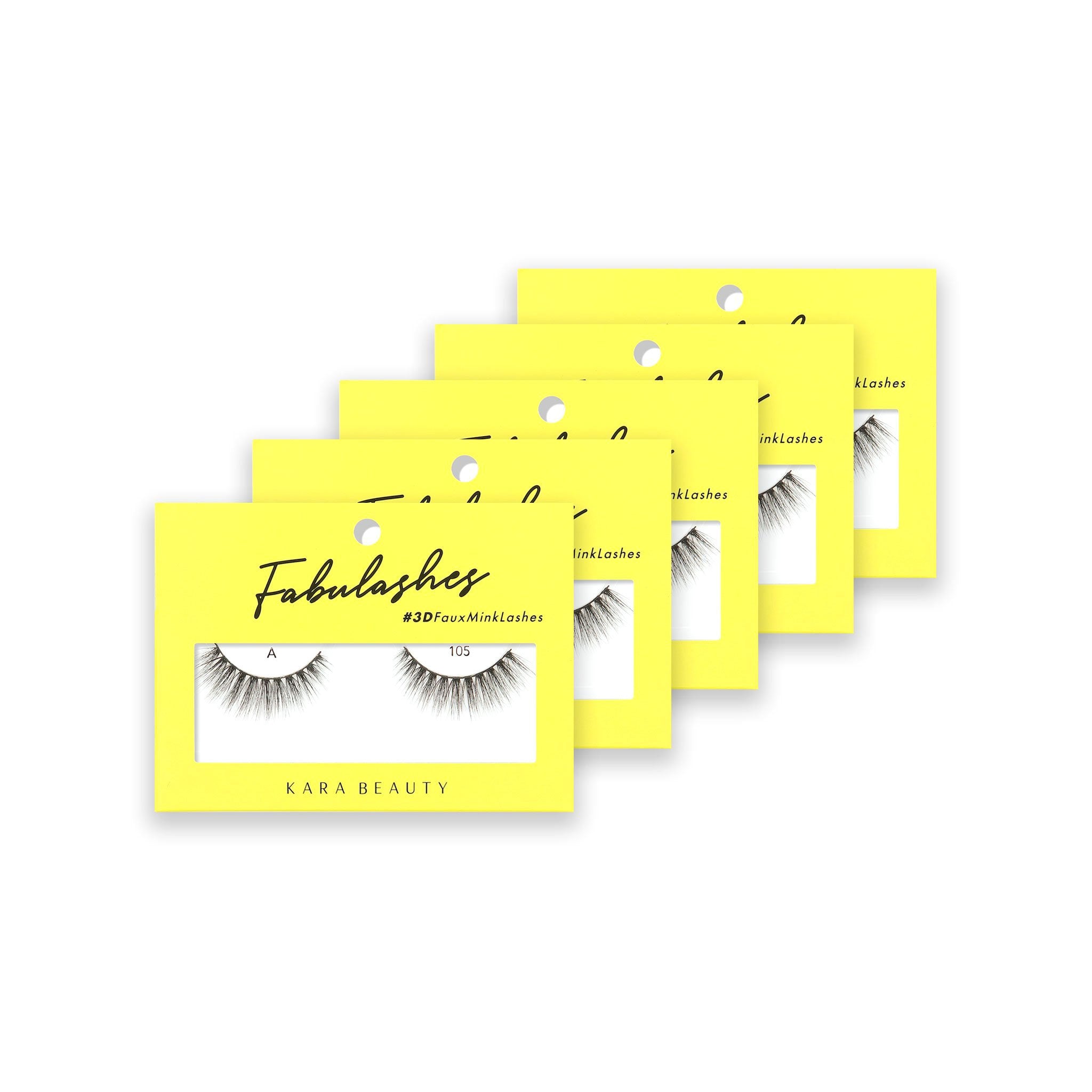 Style A105 Fabulashes 3D Faux Mink Strip Eyelashes 5 pack