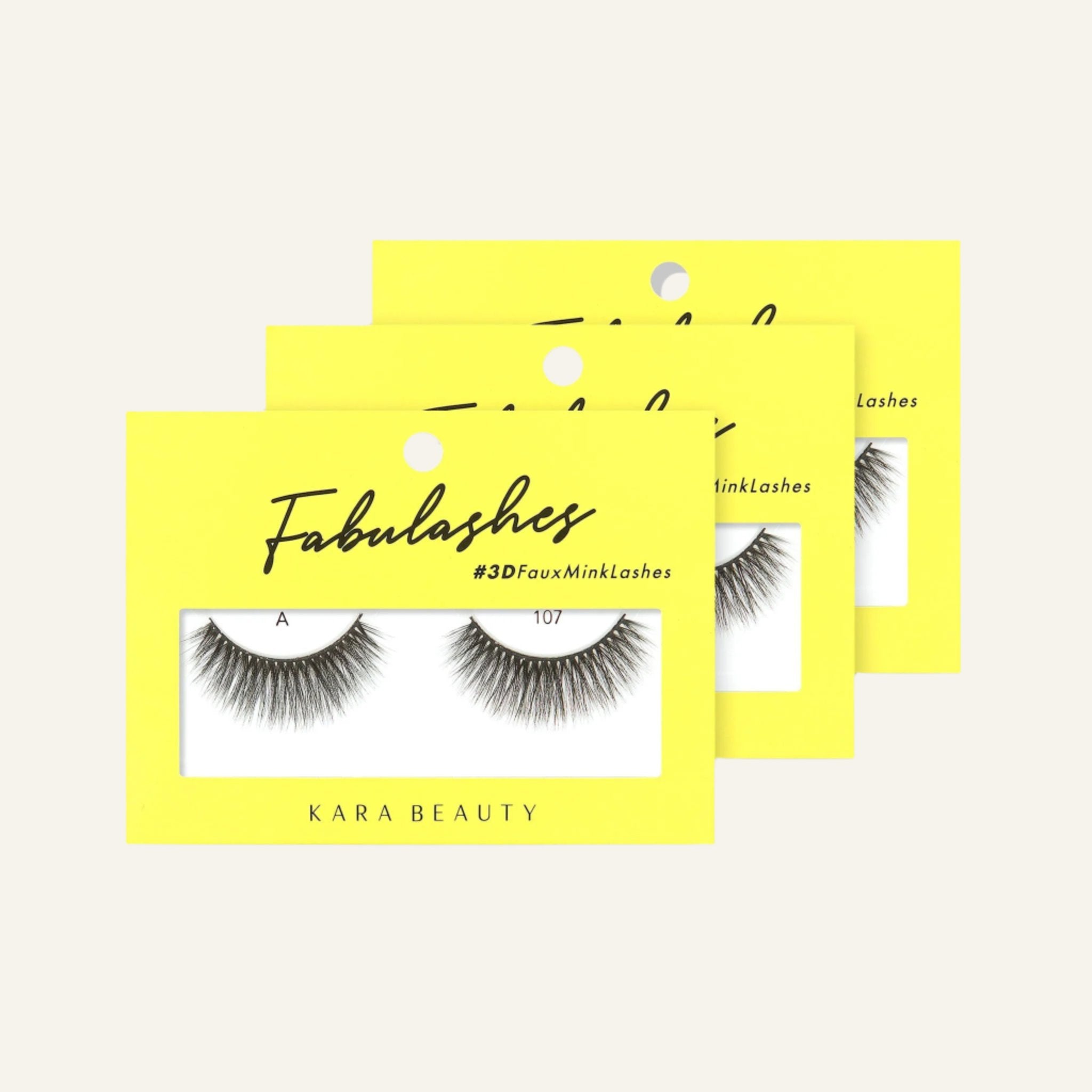 Kara Beauty Fabulashes Faux Mink False Eyelashes A107 - Thumbnail 3