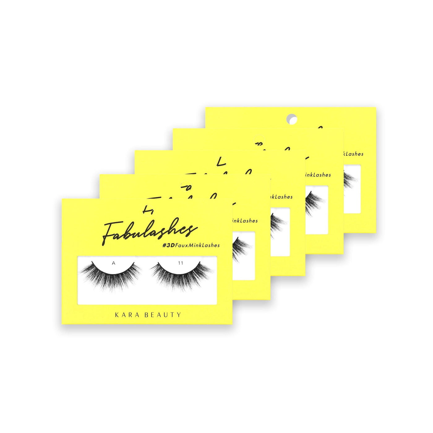 Style A11 Fabulashes 3D faux mink strip eyelashes 5 pack