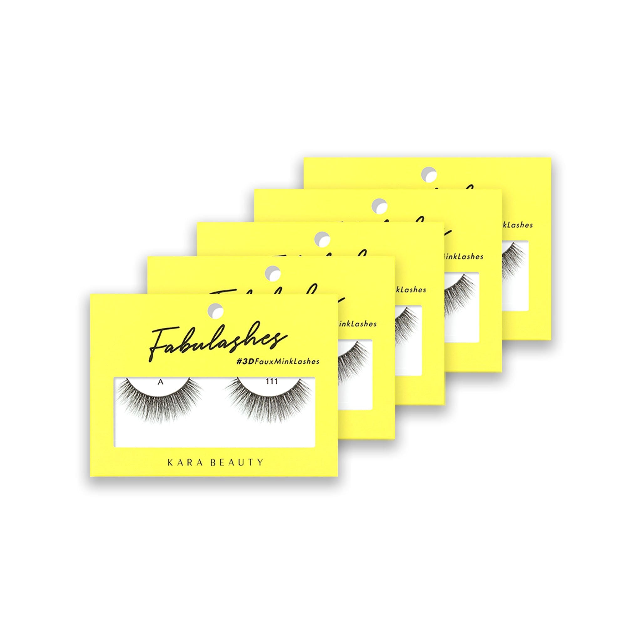 Style A111 Fabulashes 3D Faux Mink Strip Eyelashes 5 pack