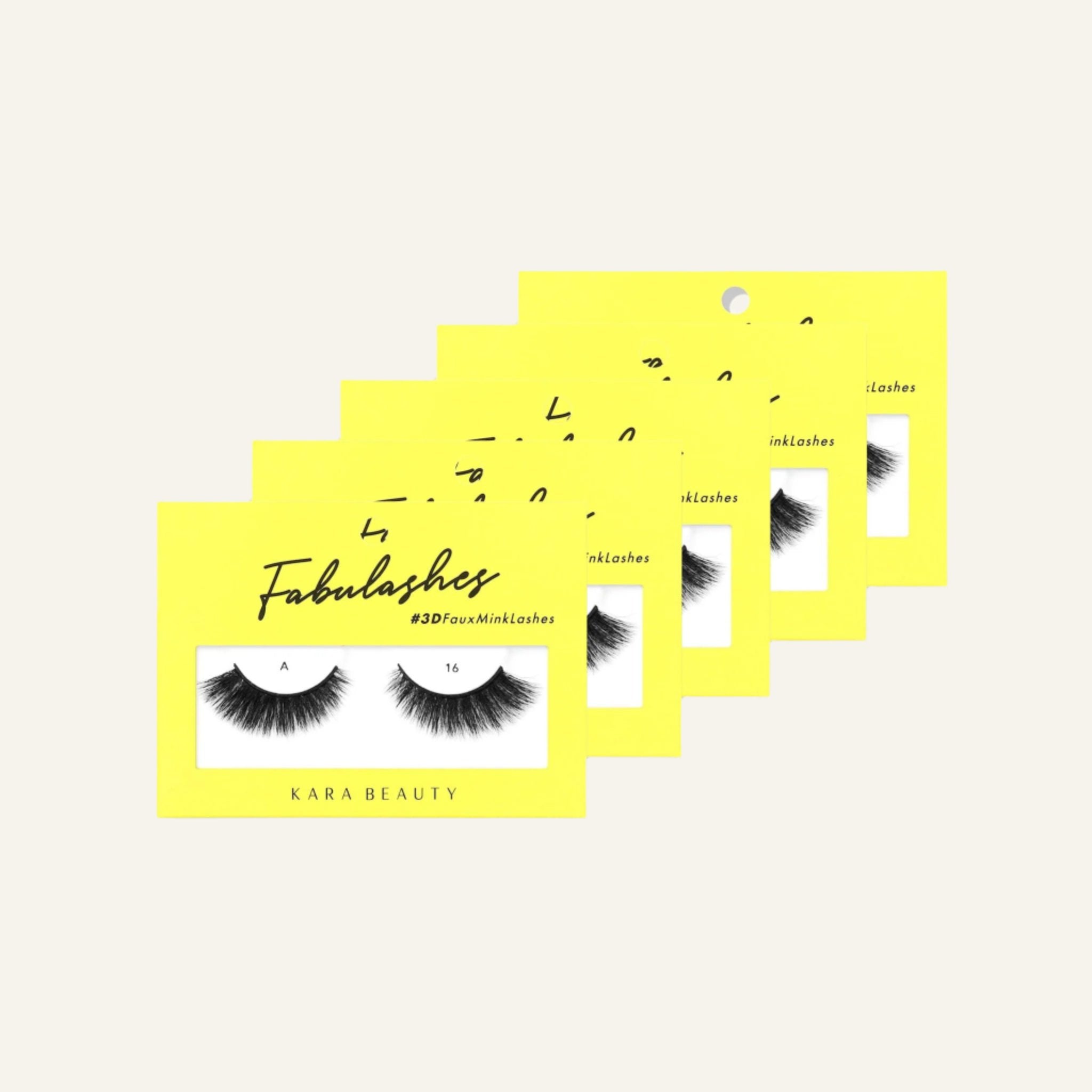 Style A16 Fabulashes 3D faux mink strip eyelashes 5 pack