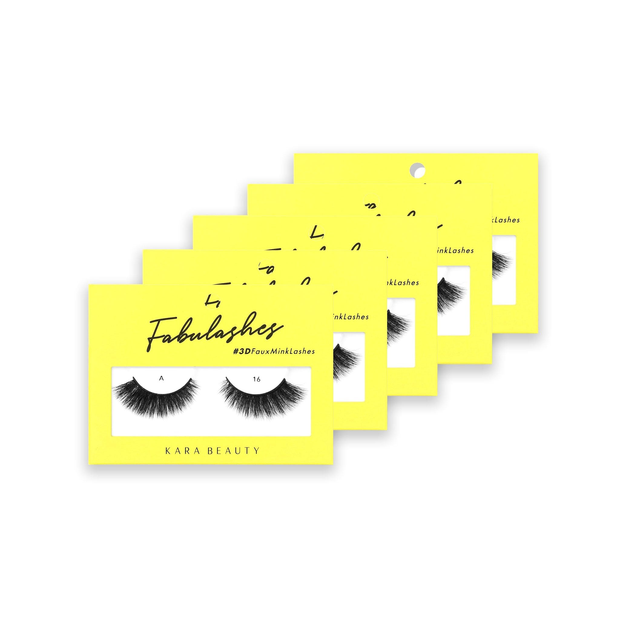 Style A16 Fabulashes 3D faux mink strip eyelashes 5 pack