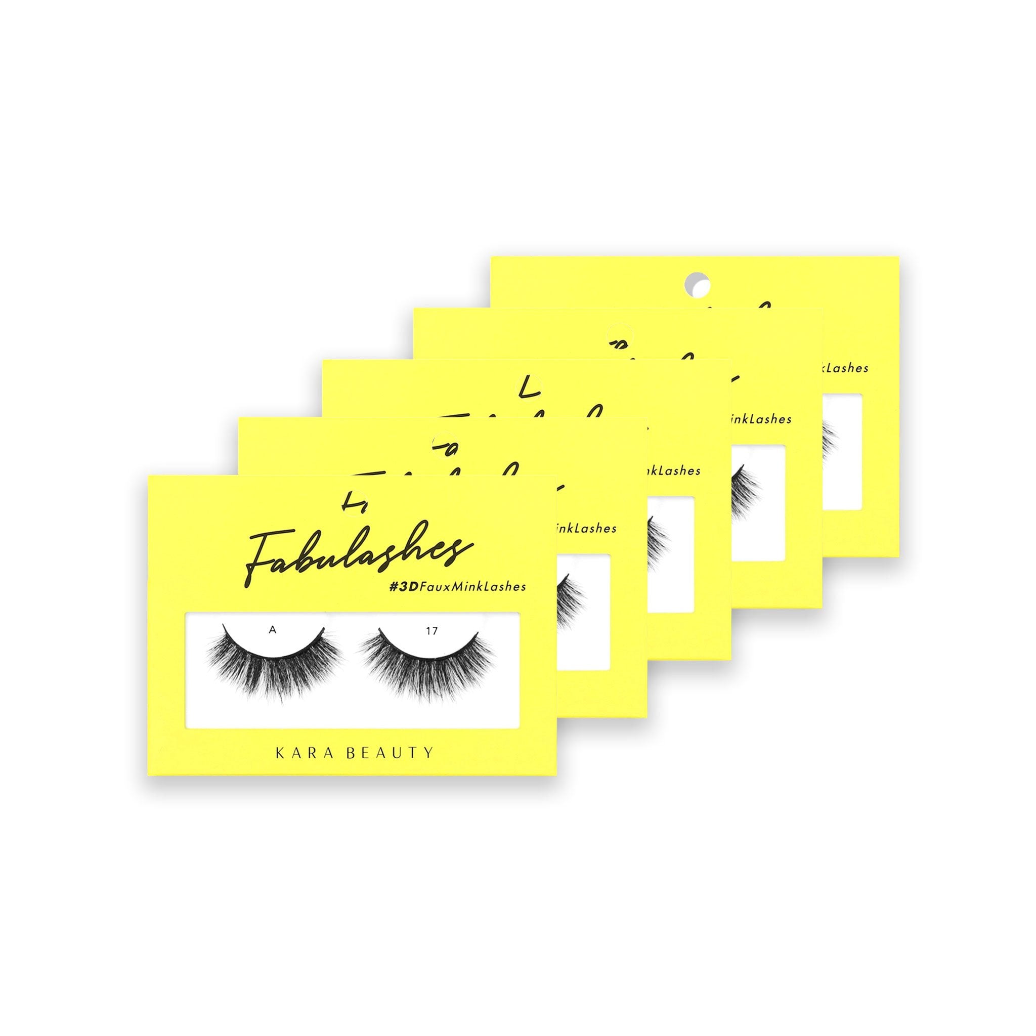 Style A17 Fabulashes 3D faux mink strip eyelashes 5 pack