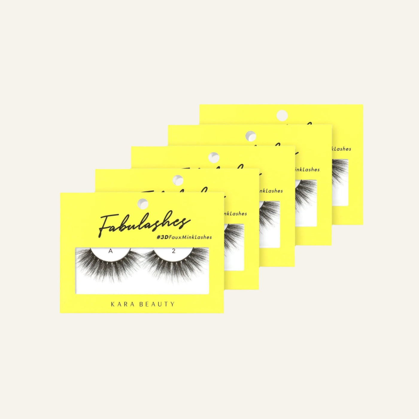 Style A2 Fabulashes 3D faux mink strip eyelashes 5 pack