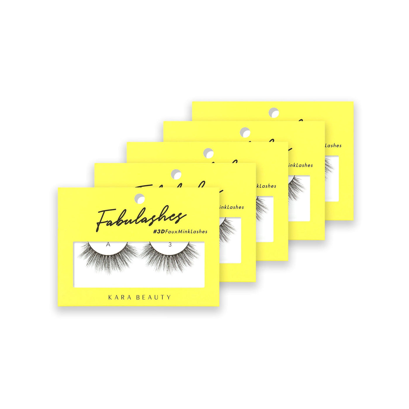 Style A3 3D Faux Mink Strip Eyelashes 5 pack