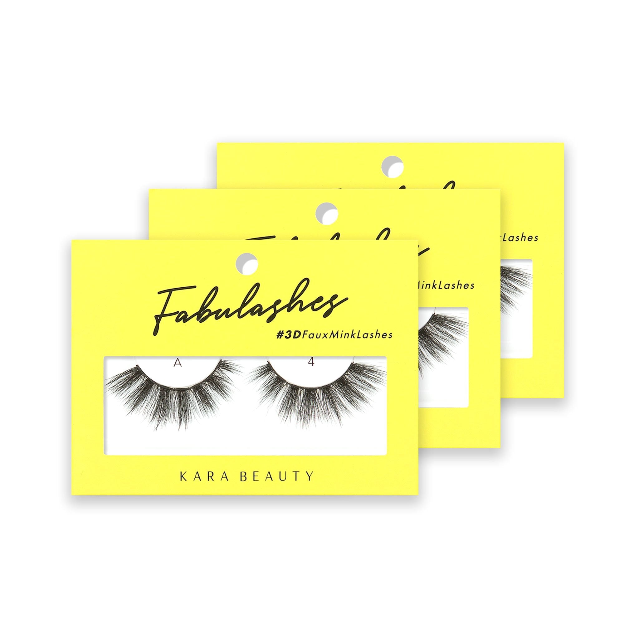 Style A4 Fabulashes 3D faux mink strip eyelashes 3 pack
