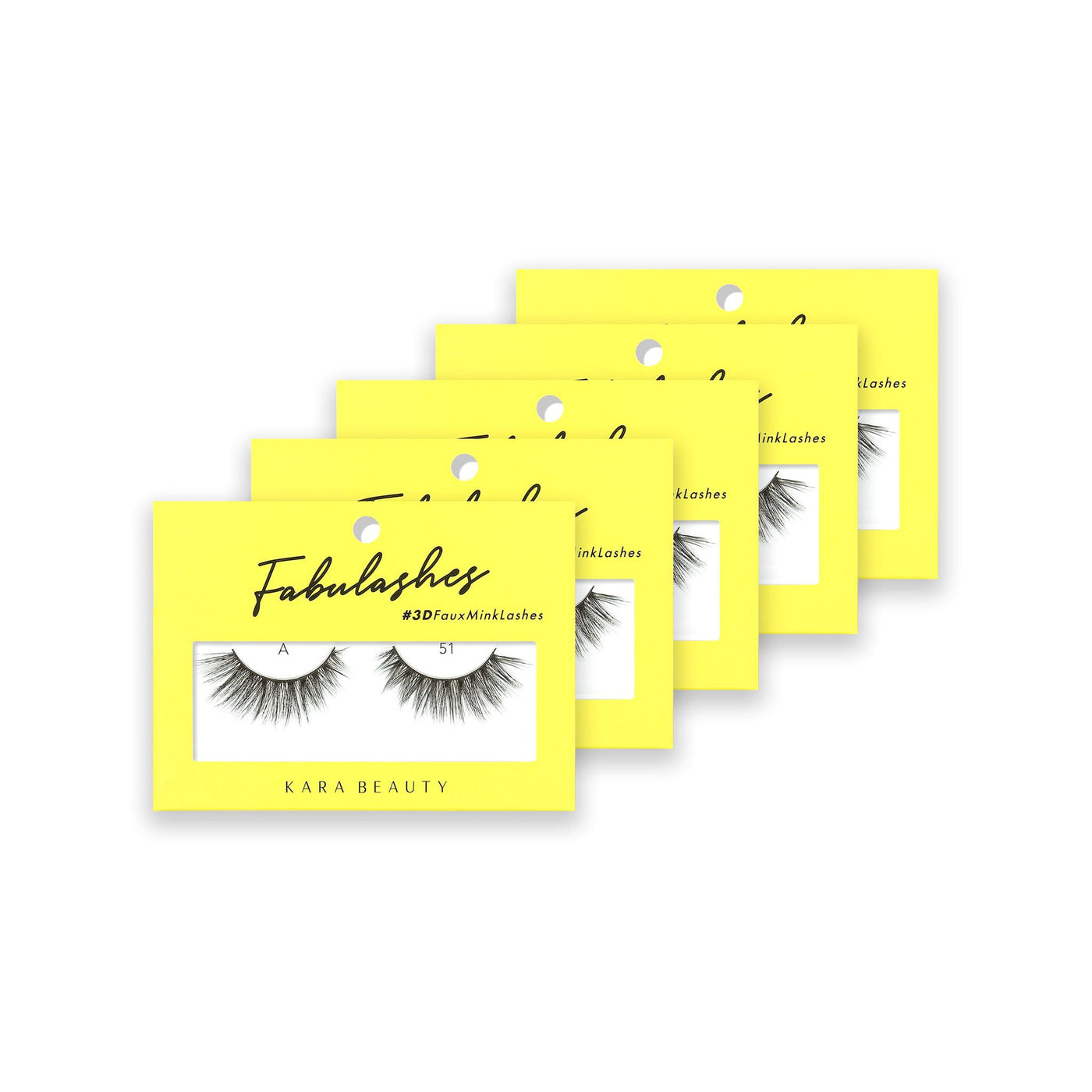 Style A51 Fabulashes 3D faux mink strip eyelashes 5 pack