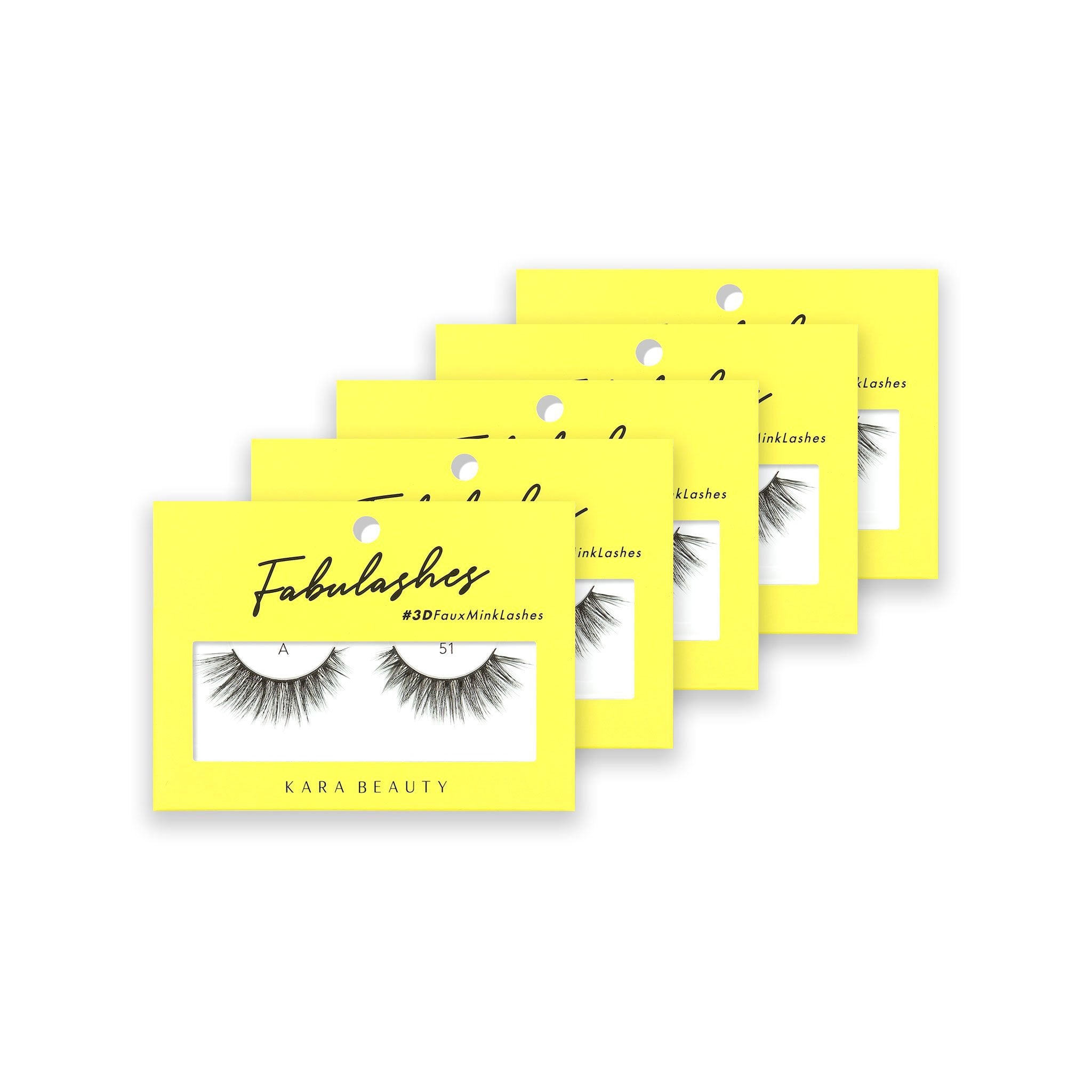 Style A51 Fabulashes 3D faux mink strip eyelashes 5 pack