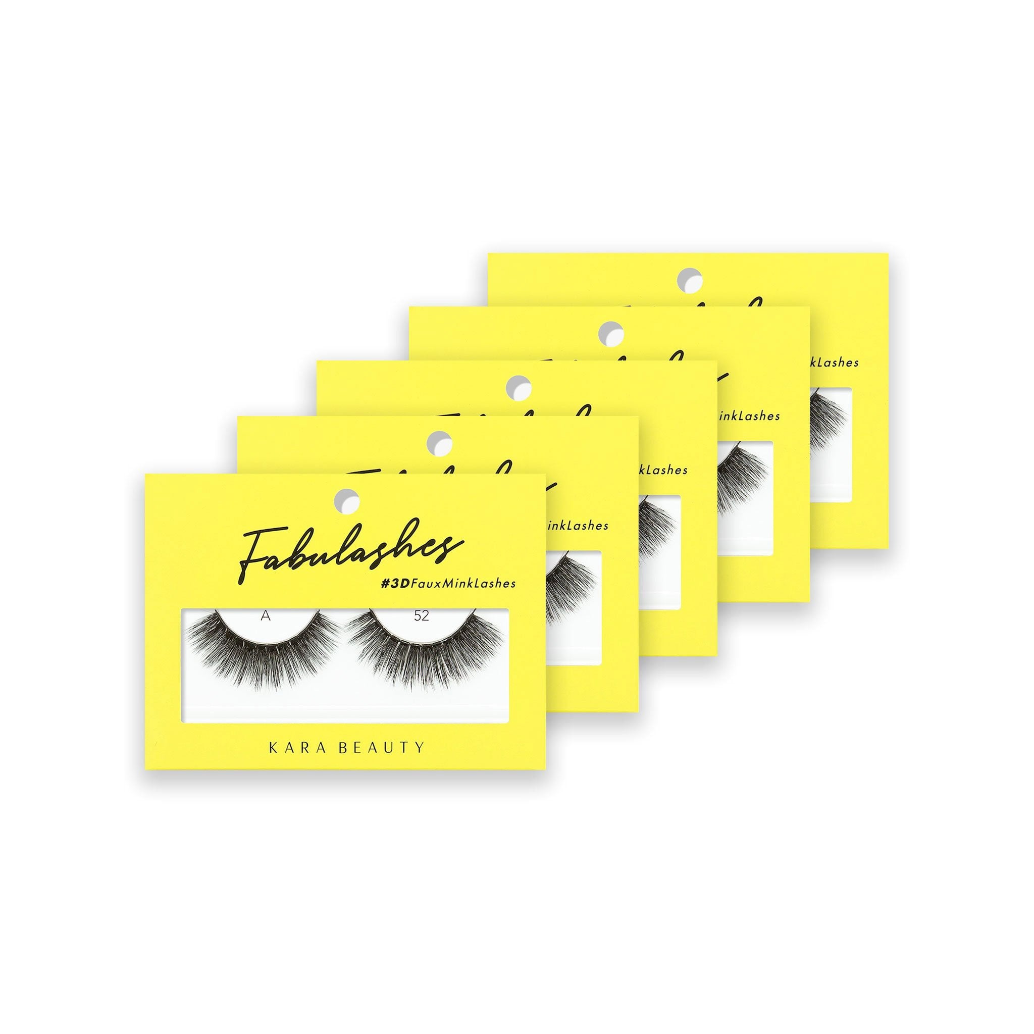 Style A52 Fabulashes 3D faux mink strip eyelashes 5 pack