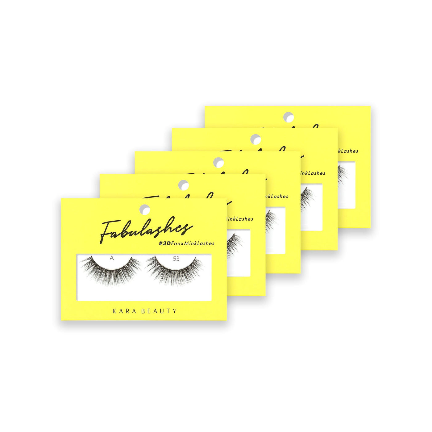 Style A53 Fabulashes 3D faux mink strip eyelashes 5 pack