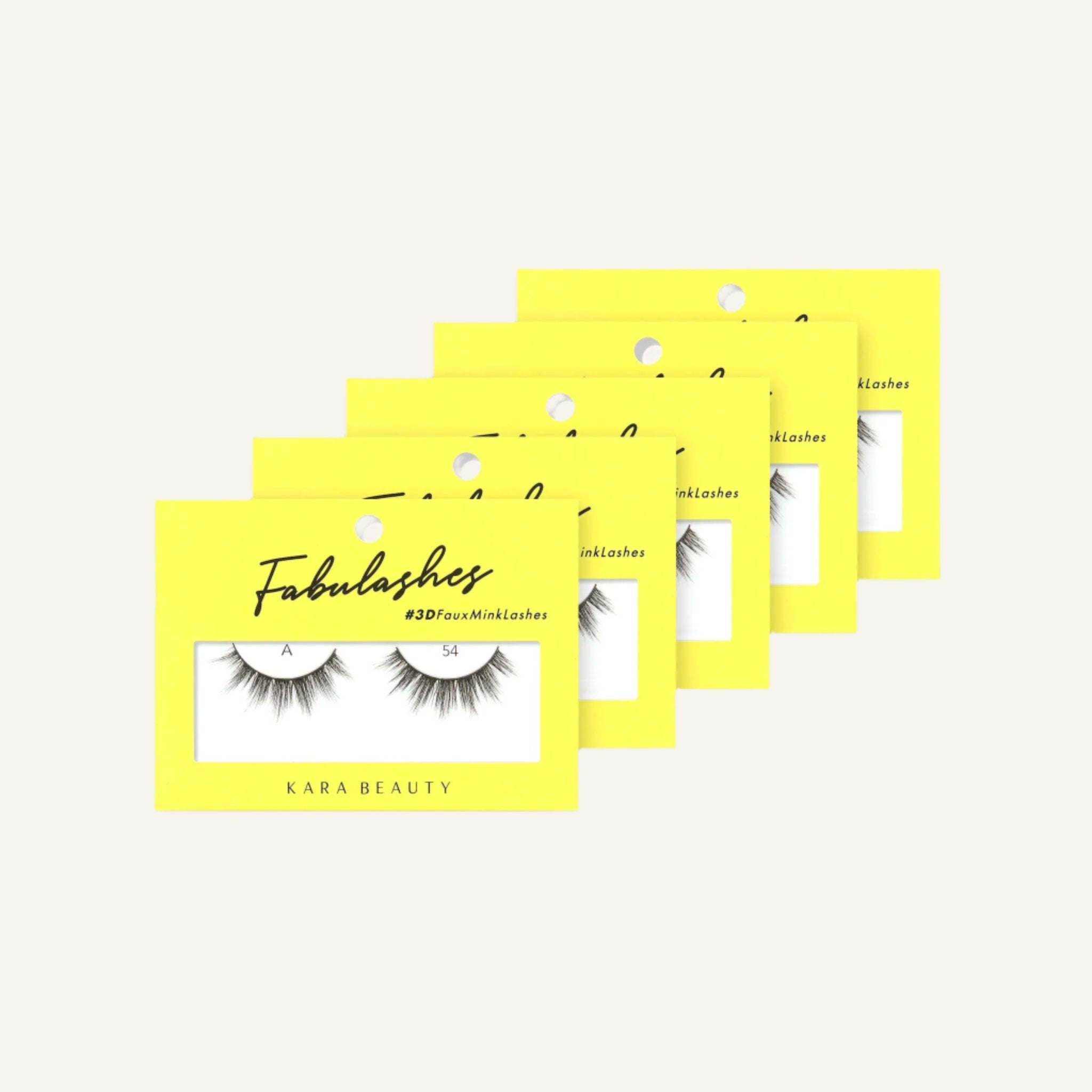 Style A54 Fabulashes 3D faux mink strip eyelashes 5 pack