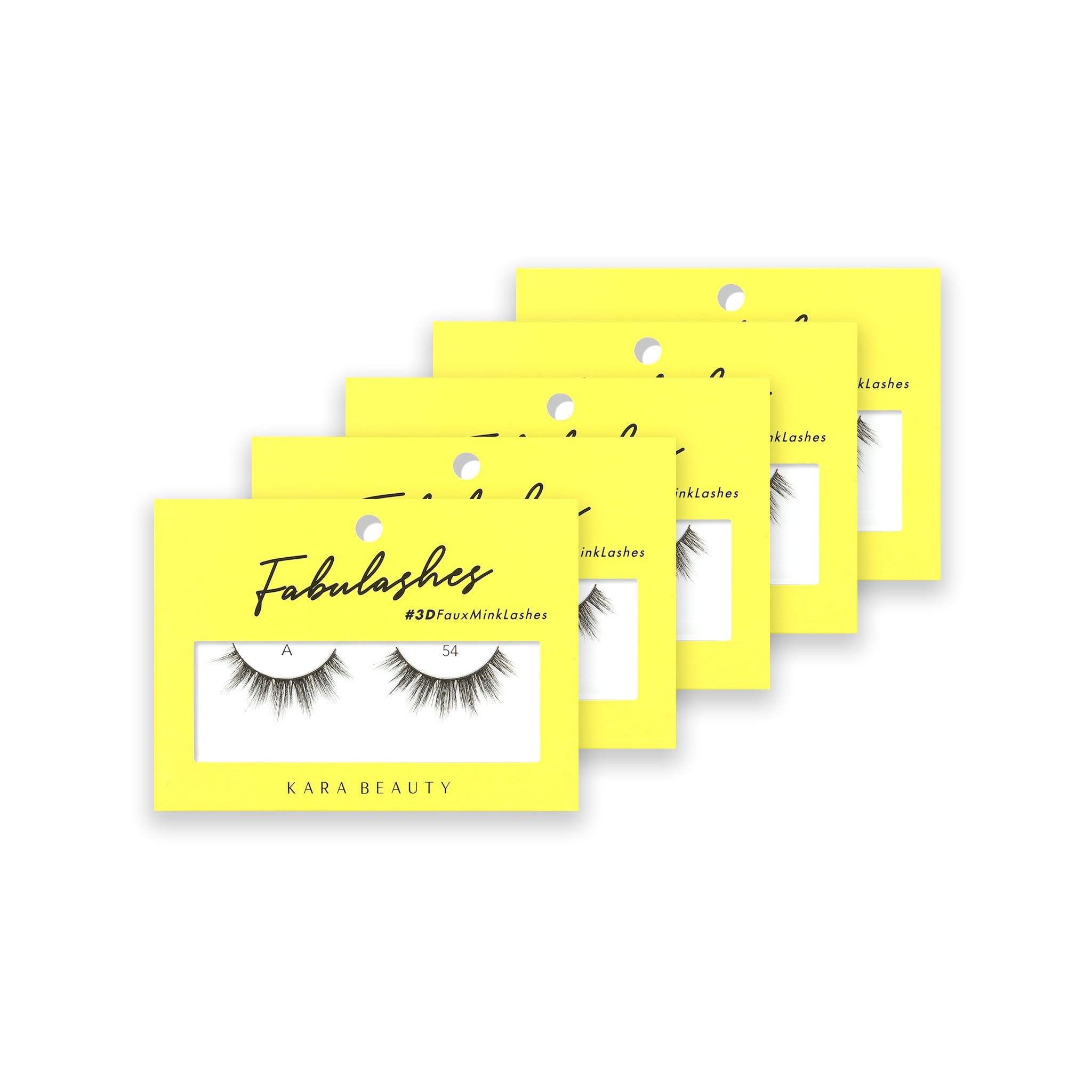 Style A54 Fabulashes 3D faux mink strip eyelashes 5 pack