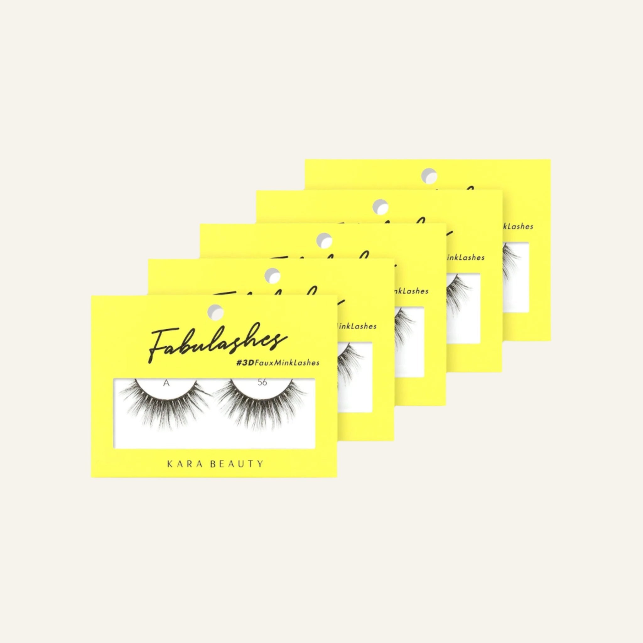 Style A56 Fabulashes 3D faux mink strip eyelashes 5 pack