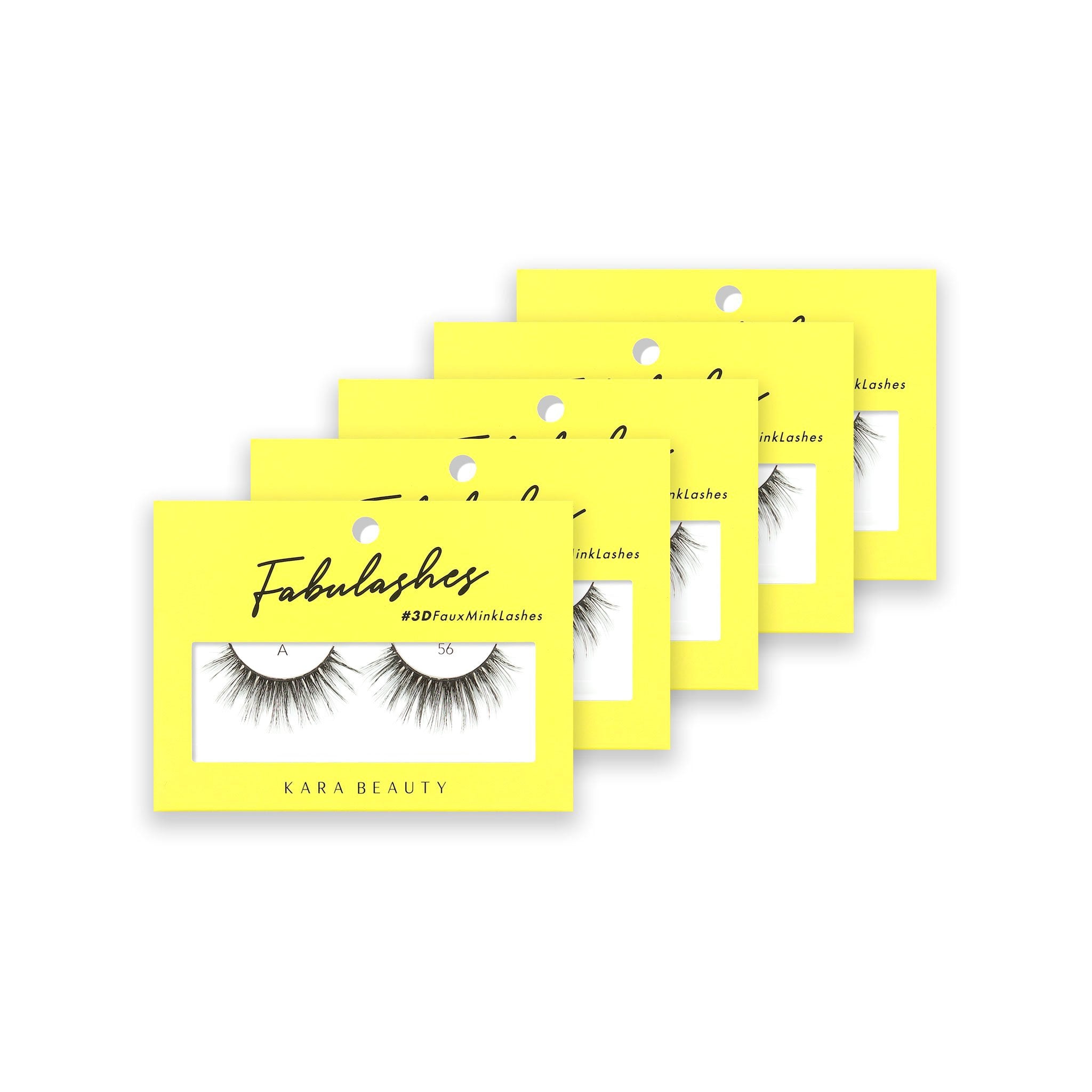 Style A56 Fabulashes 3D faux mink strip eyelashes 5 pack