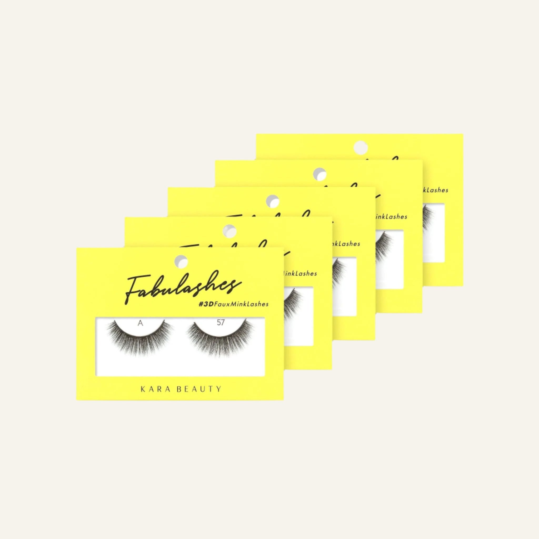 Style A57 Fabulashes 3D faux mink strip eyelashes 5 pack