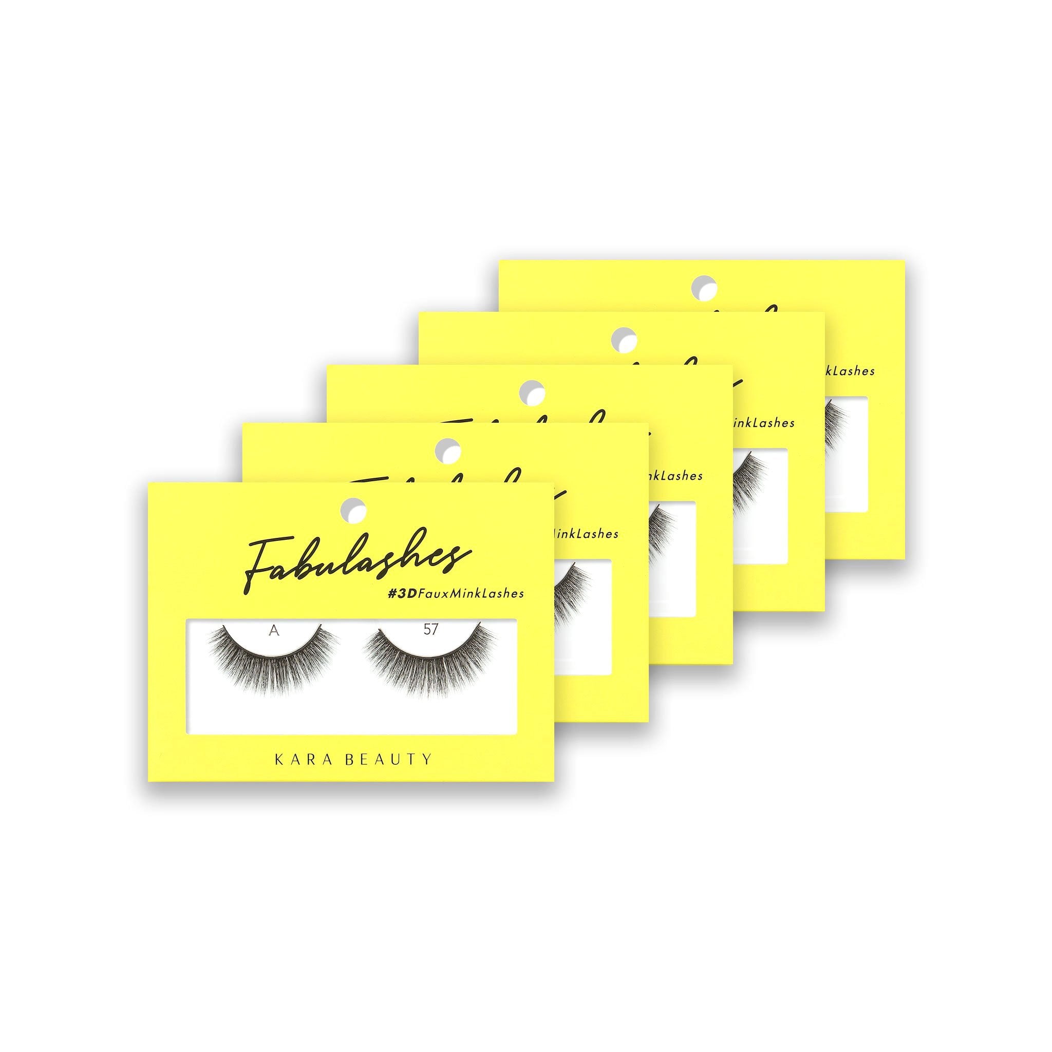 Style A57 Fabulashes 3D faux mink strip eyelashes 5 pack