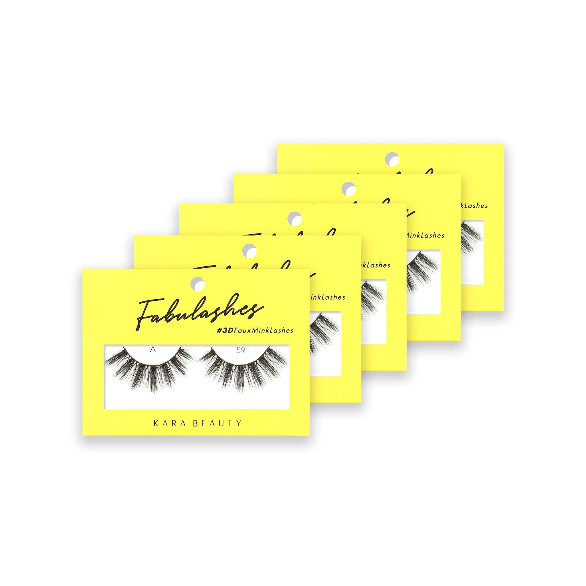 Style A59 Fabulashes 3D faux mink strip eyelashes 5 pack