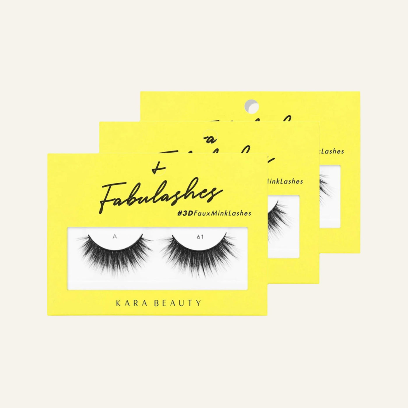 a61 Fabulashes 3d faux mink strip eyelashes 3 pack