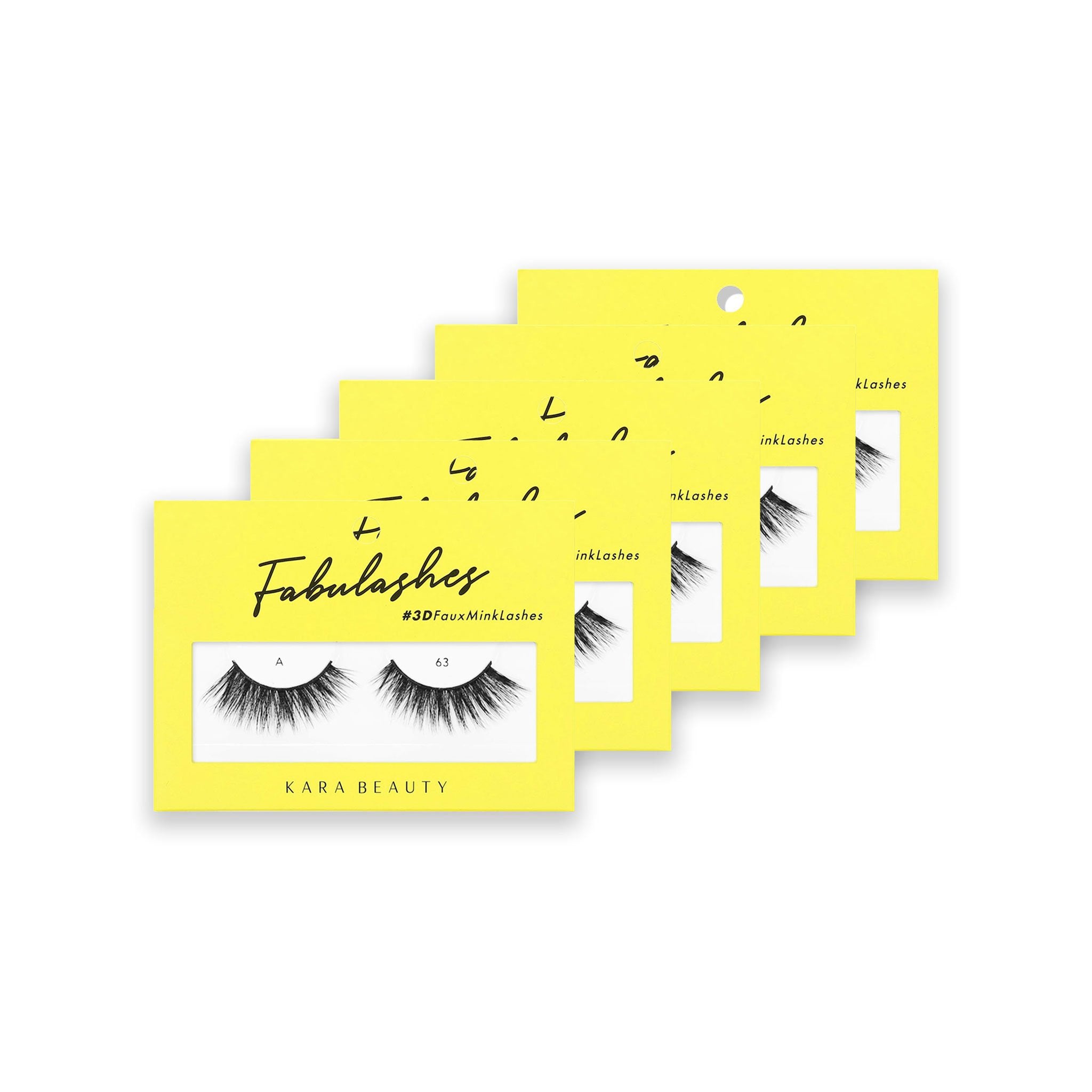 Style A63 Fabulashes 3D Faux Mink Strip Eyelashes 5 Pack