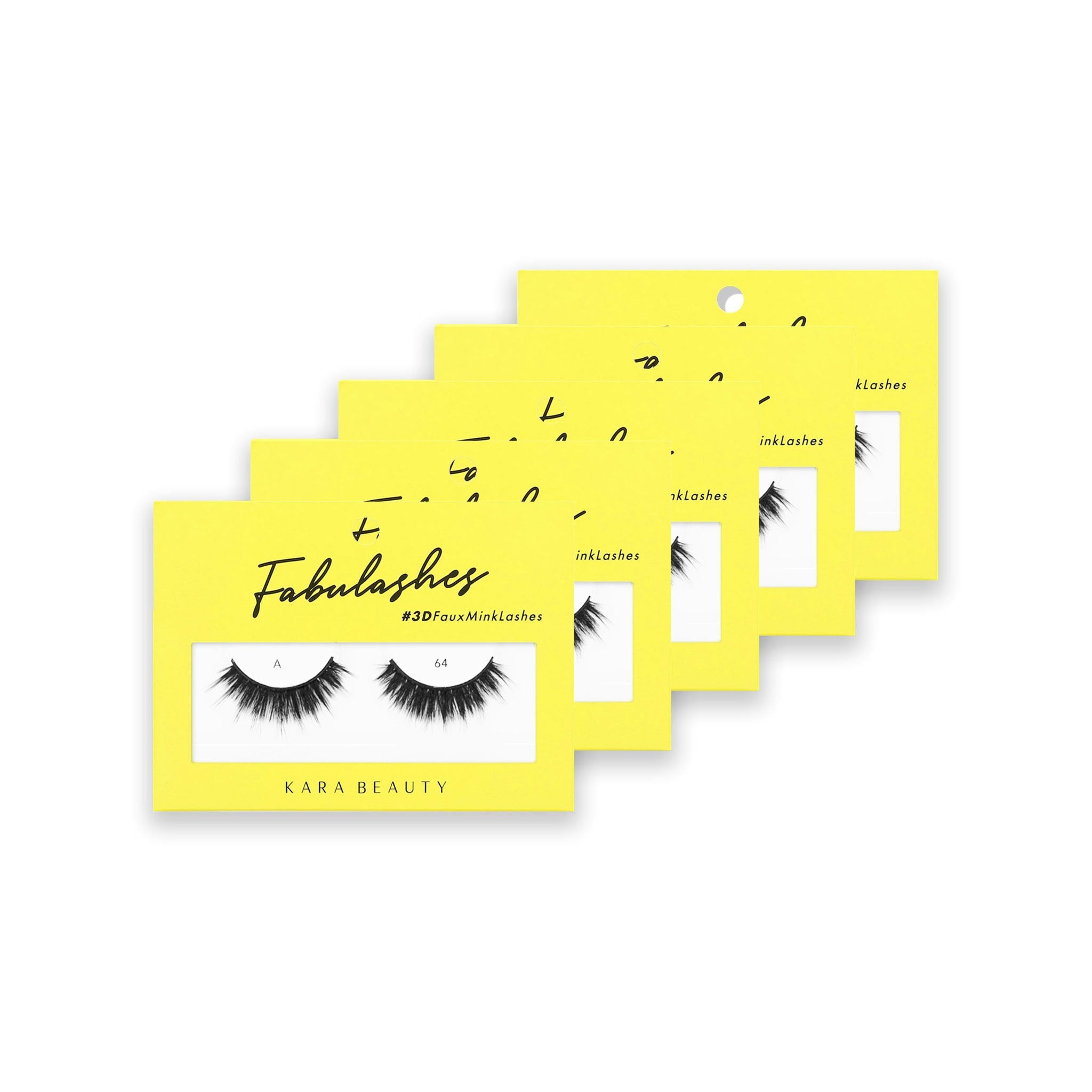 Style A64 Fabulashes 3D Faux Mink Strip Eyelashes 5 pack 