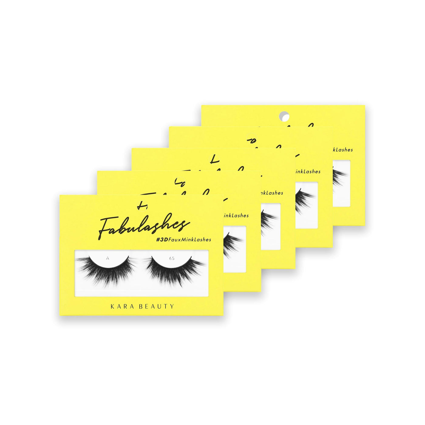 Style A65 Fabulashes 3D Faux Mink Strip Eyelashes 5 pack