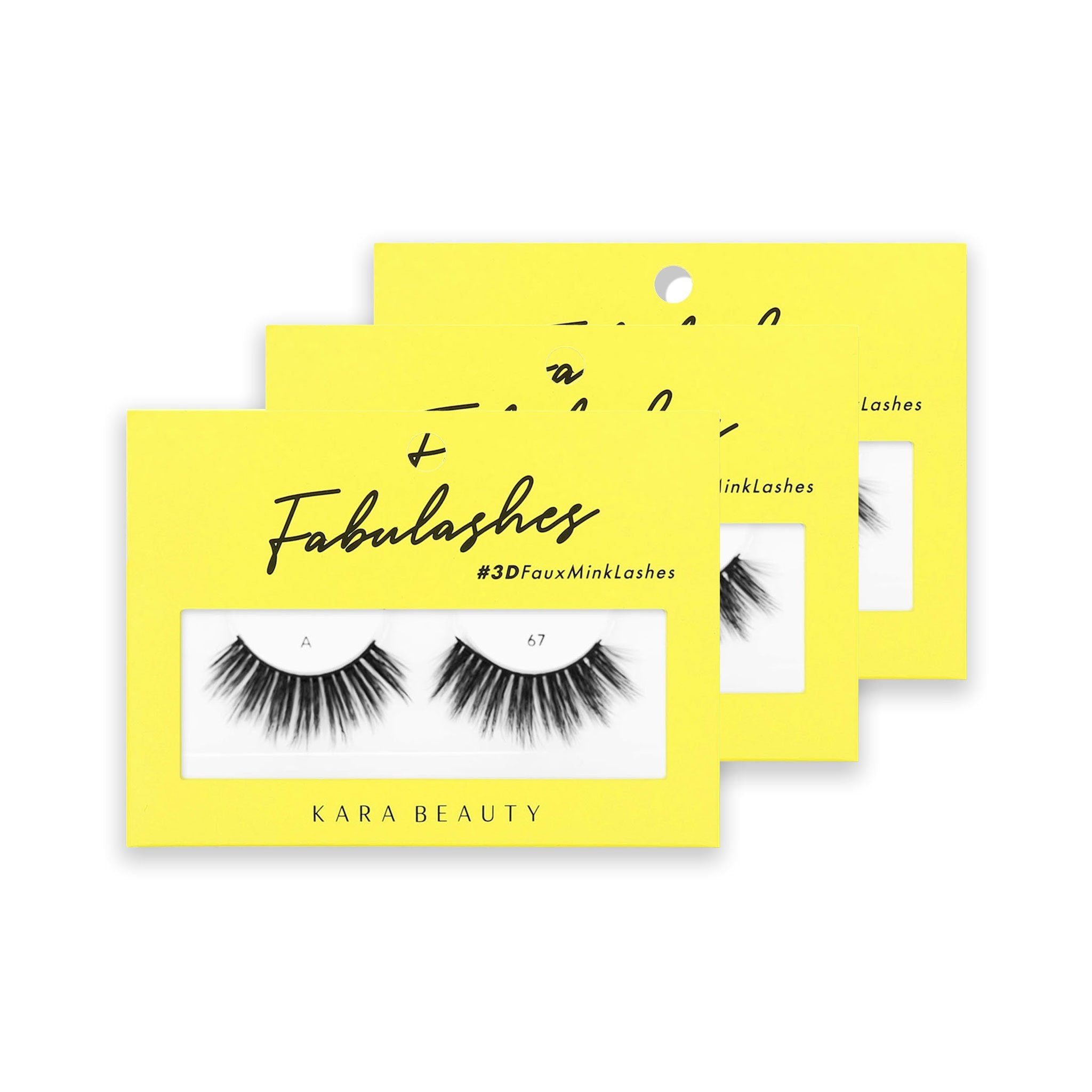 Style A67 Fabulashes 3D Faux Mink Strip Eyelashes 3 pack
