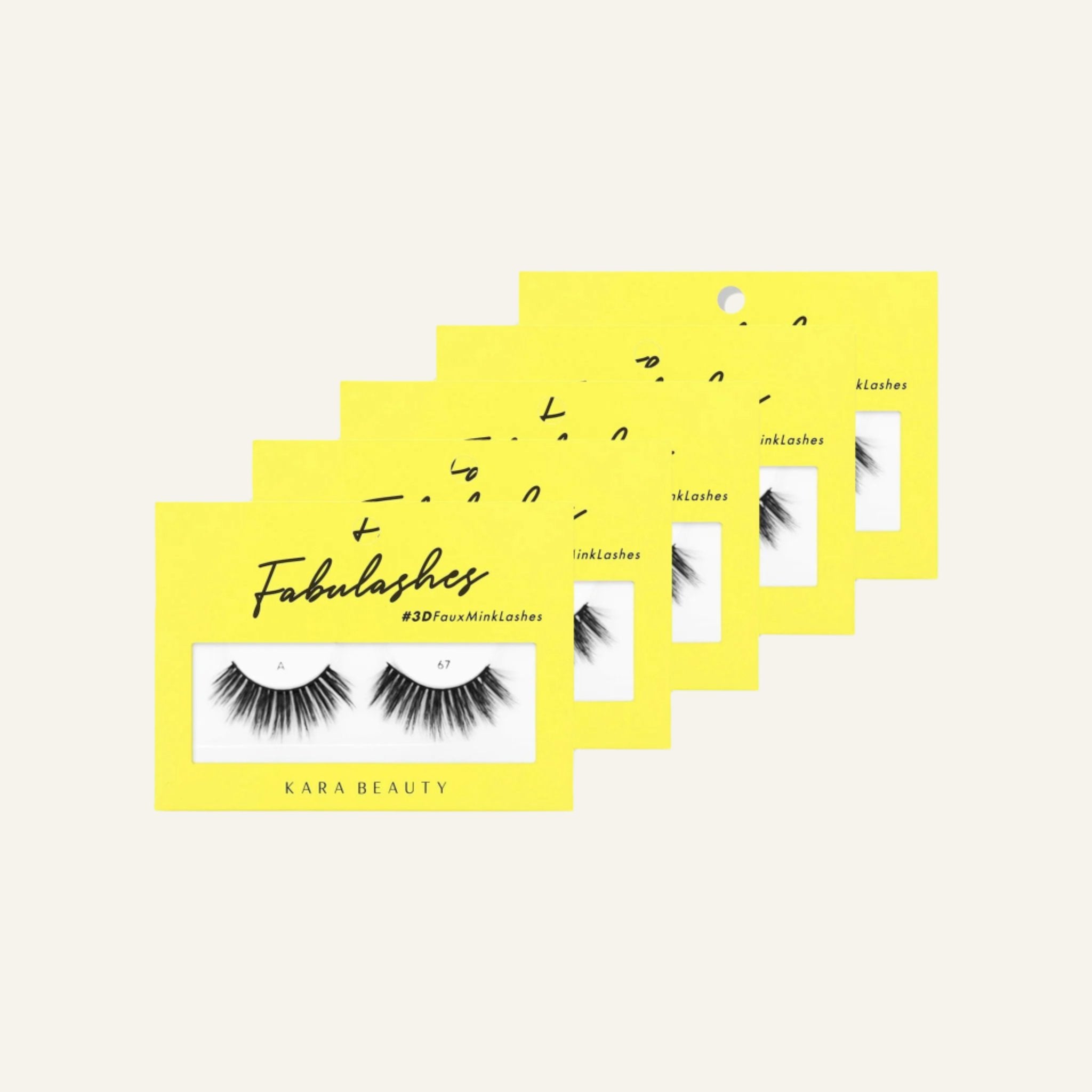 Style A67 Fabulashes 3D Faux Mink Strip Eyelashes 5 pack 
