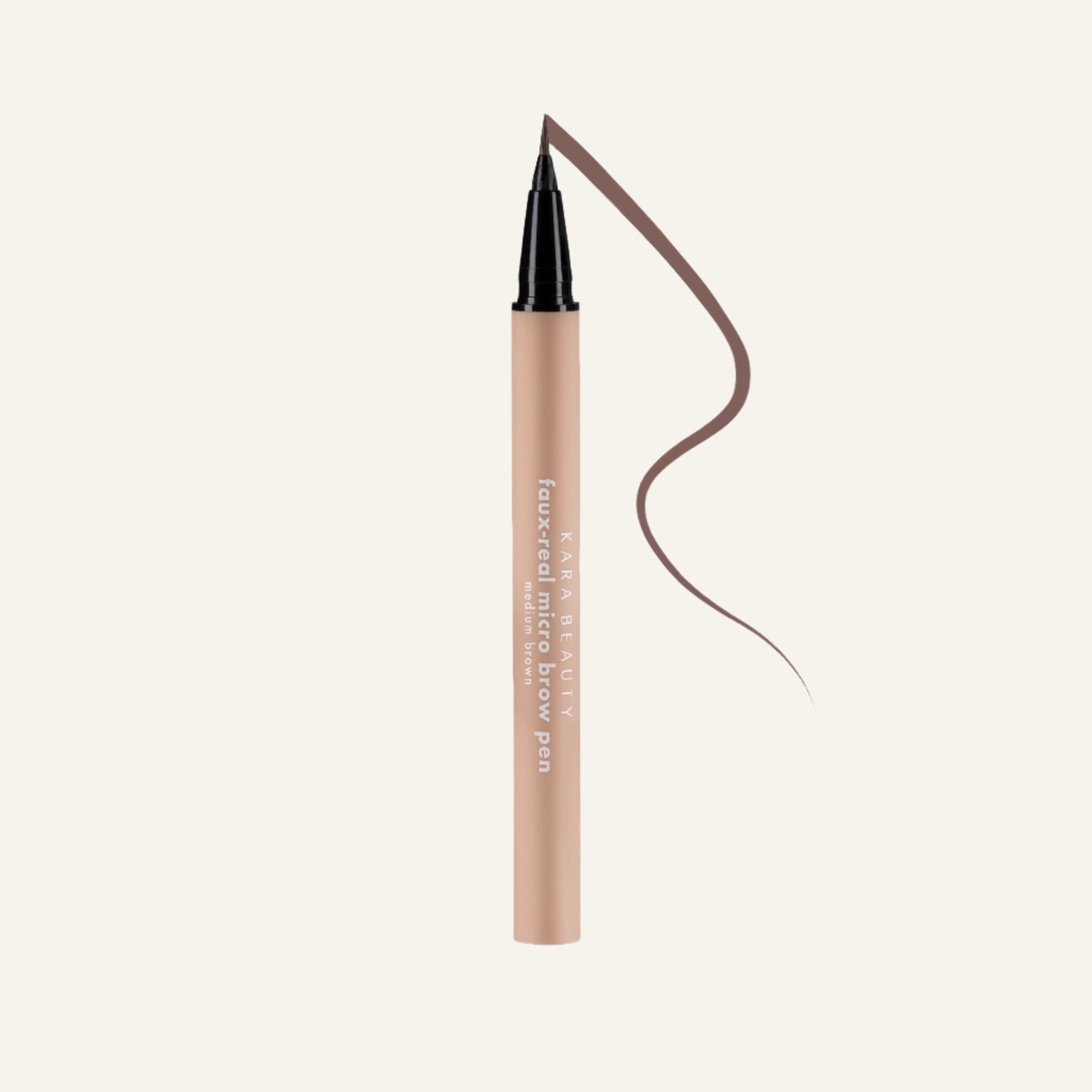 Kara Beauty's Faux Real Micro Brow Pen - Medium Brown Eyebrow Marker