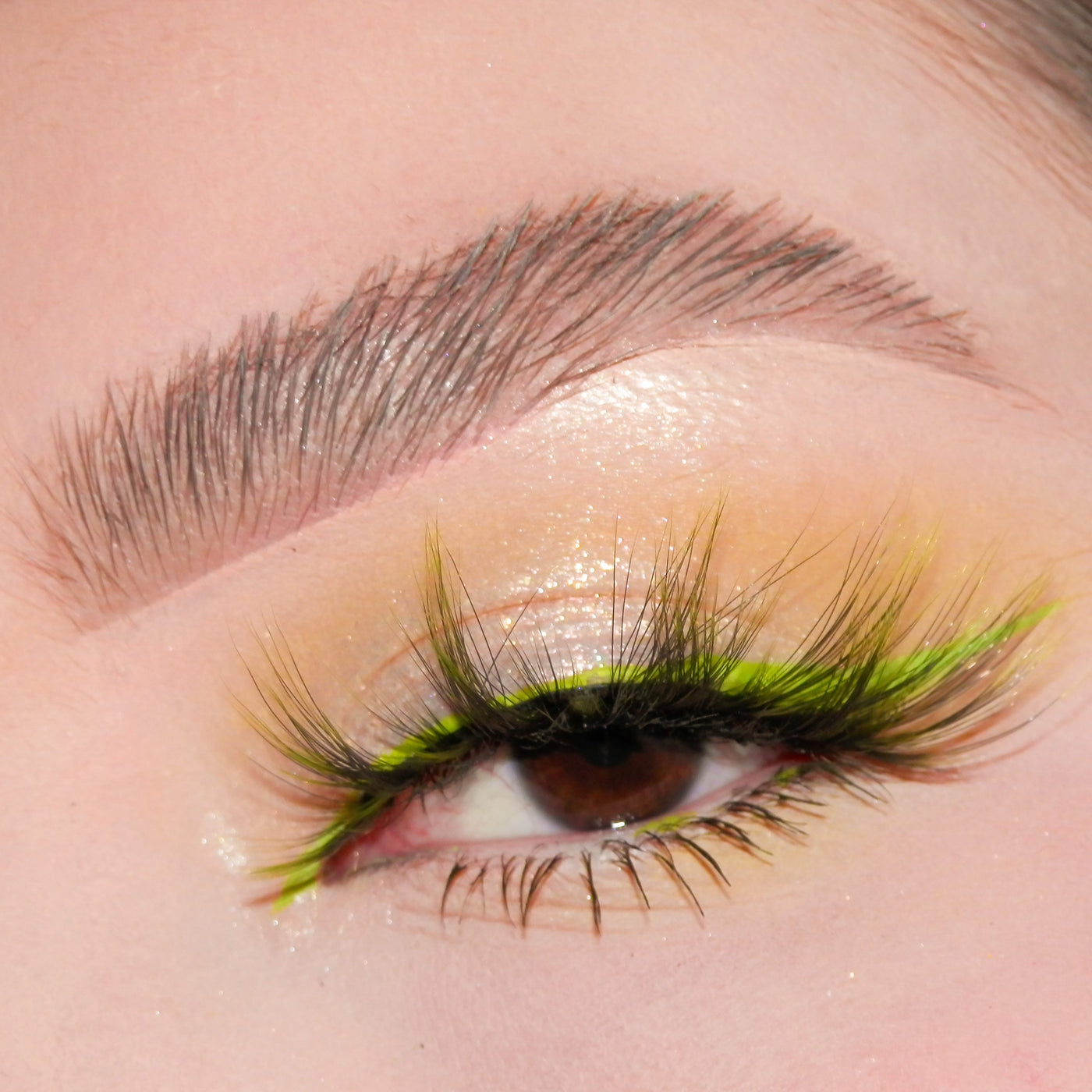 Green ombre 3D faux mink eyelashes