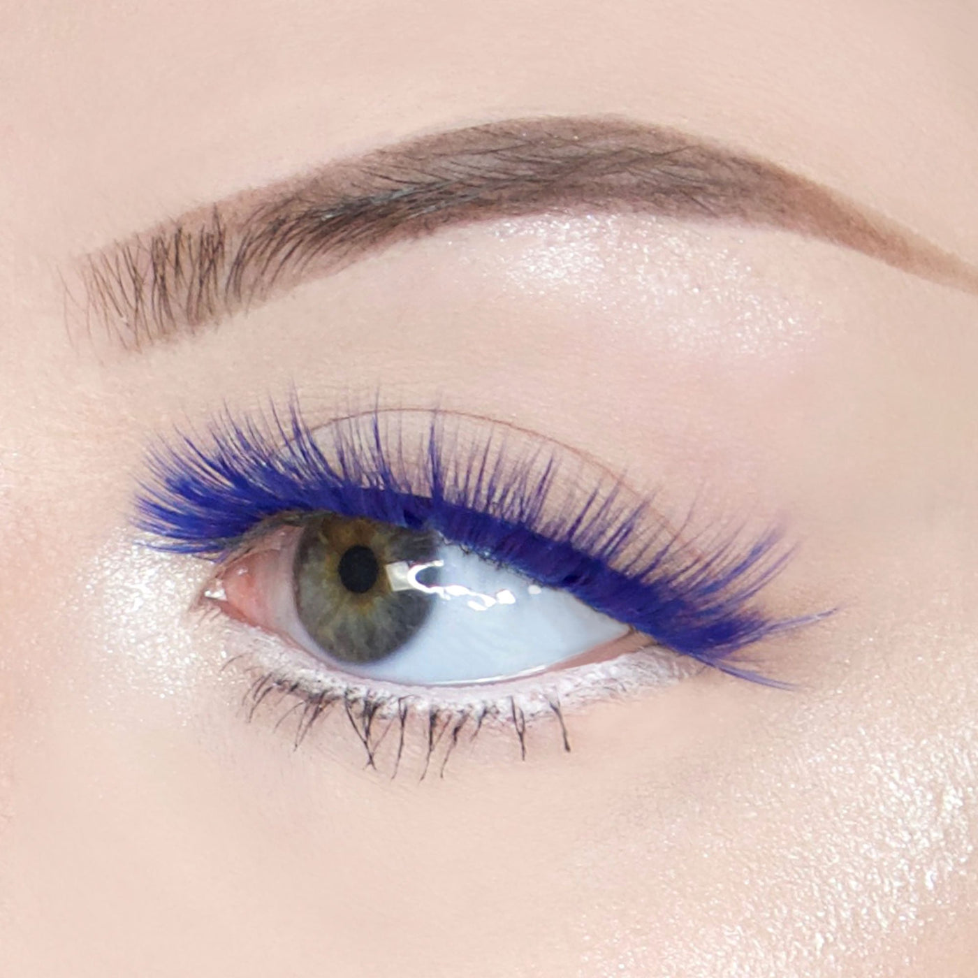 Dark blue color 3D faux mink eyelashes