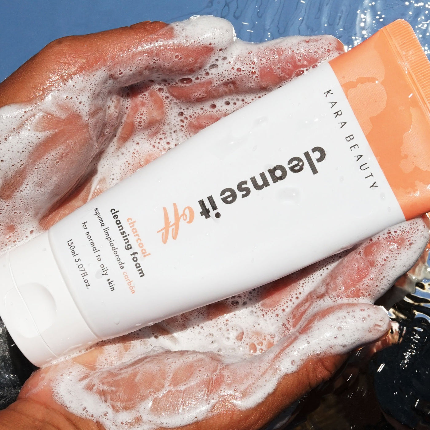 Cleanse it Off charcoal vegan facial cleansing foam promo image