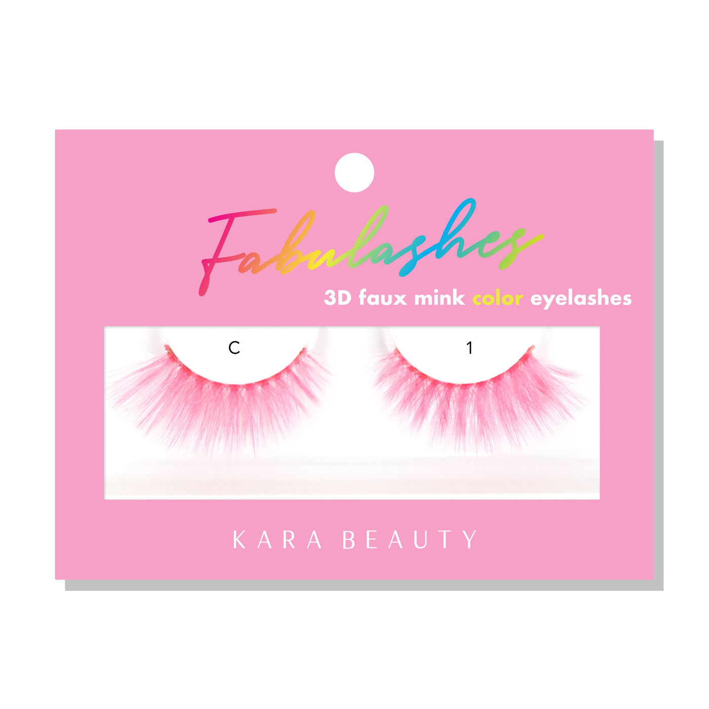 Pink color 3D Faux Mink Eyelashes